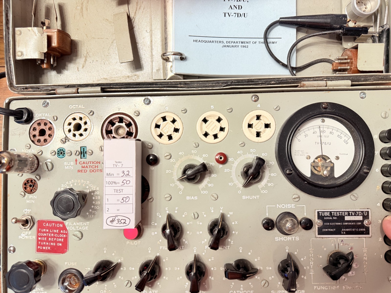 Sylvania 7025 ECC83 12AX7 Long Plate O-Getter Tested Like NOS Balanced Tube