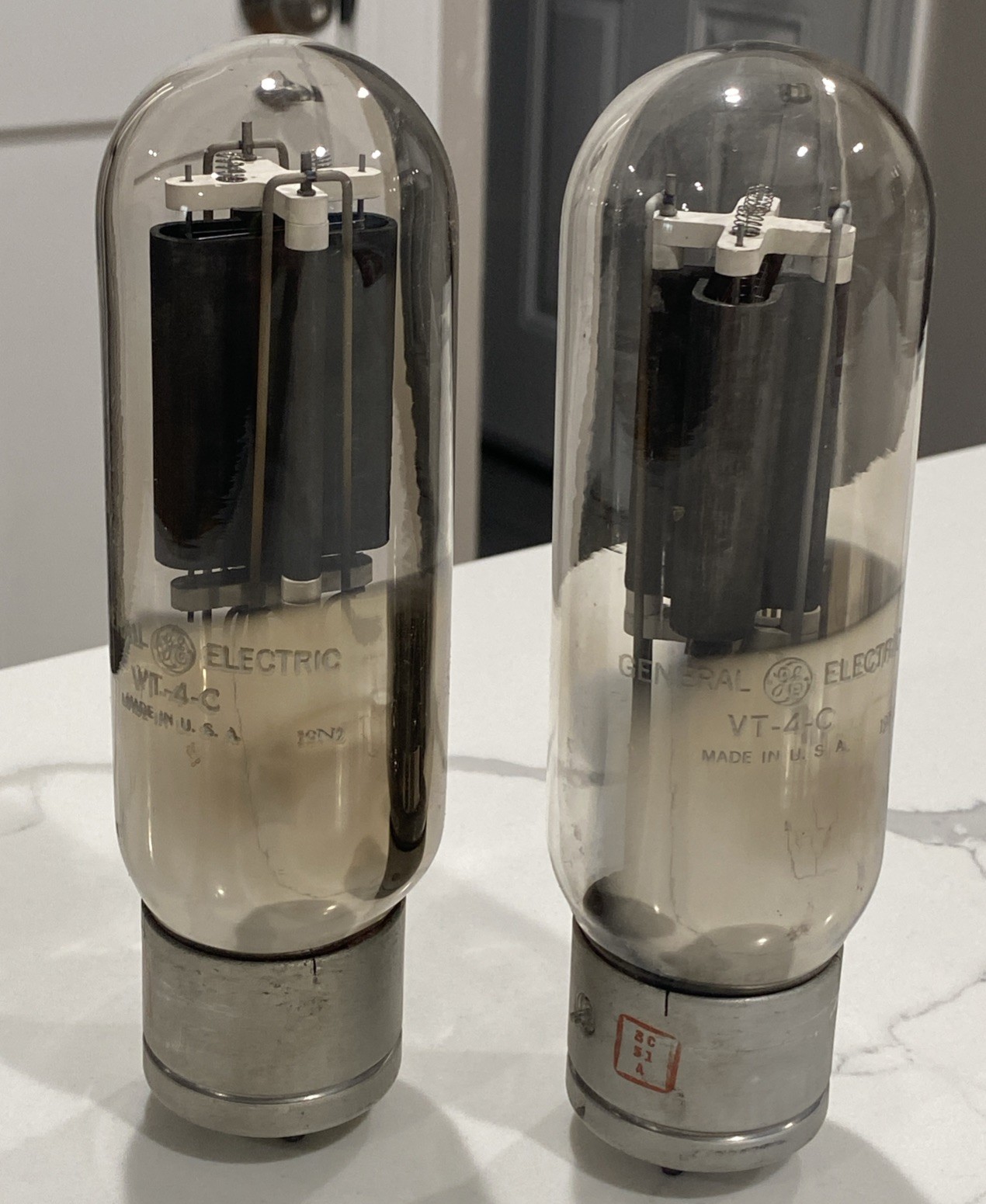 2 X Excellent NOS Matched General Electric VT4C / 211 tubes