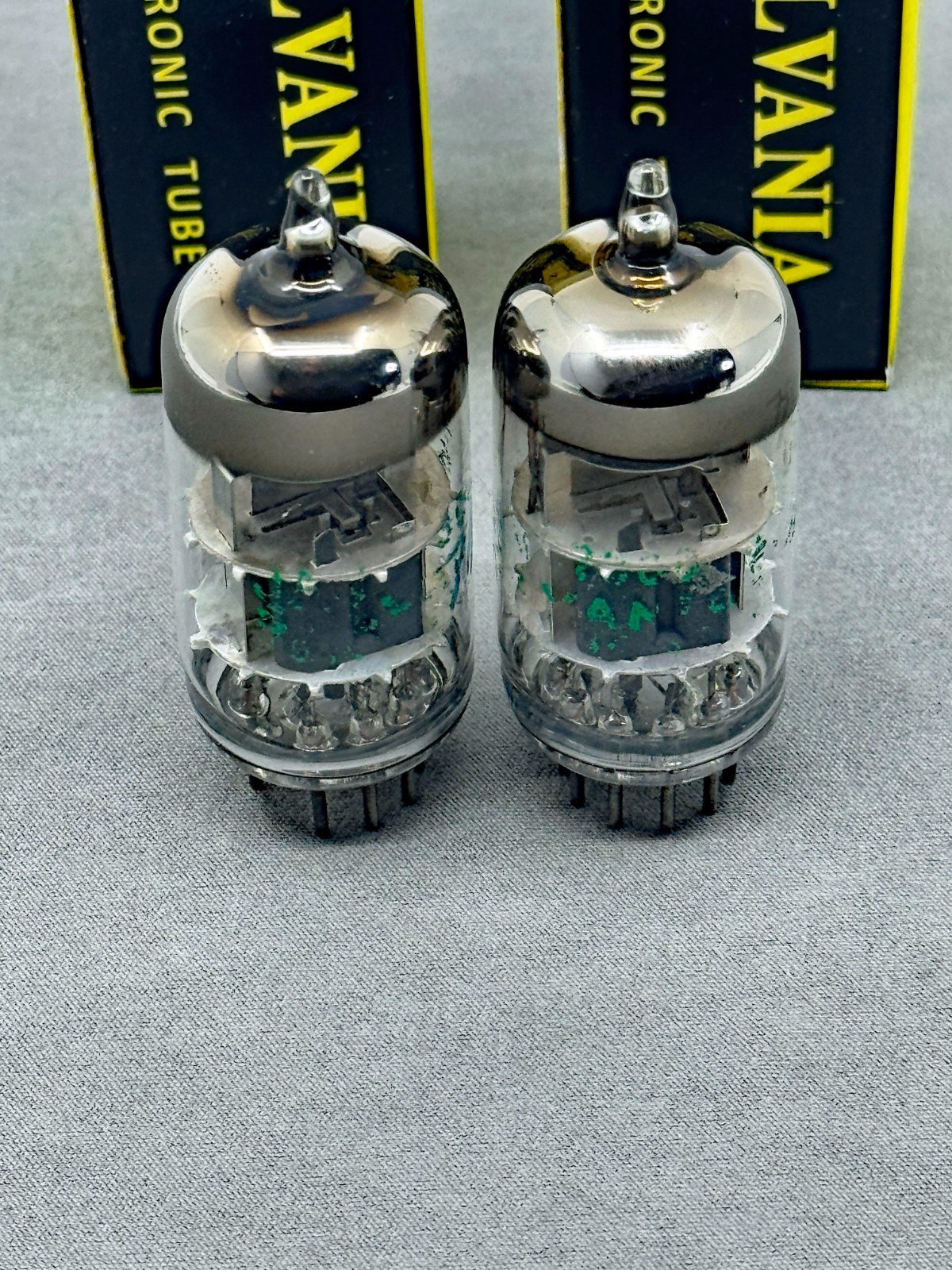 (2) Sylvania JAN-7308 Tube Mil Spec 6922 O Getters Tests Strong TV-7B/U