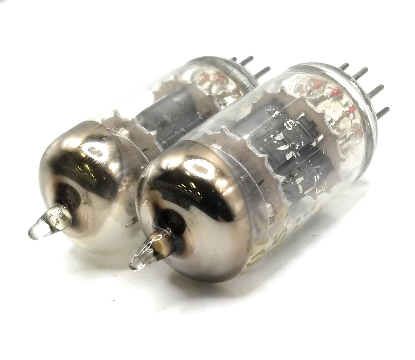 Matched Pair JG-6072 GE Vacuum Tube 12AY7 Military Grade Amplitrex TESTED