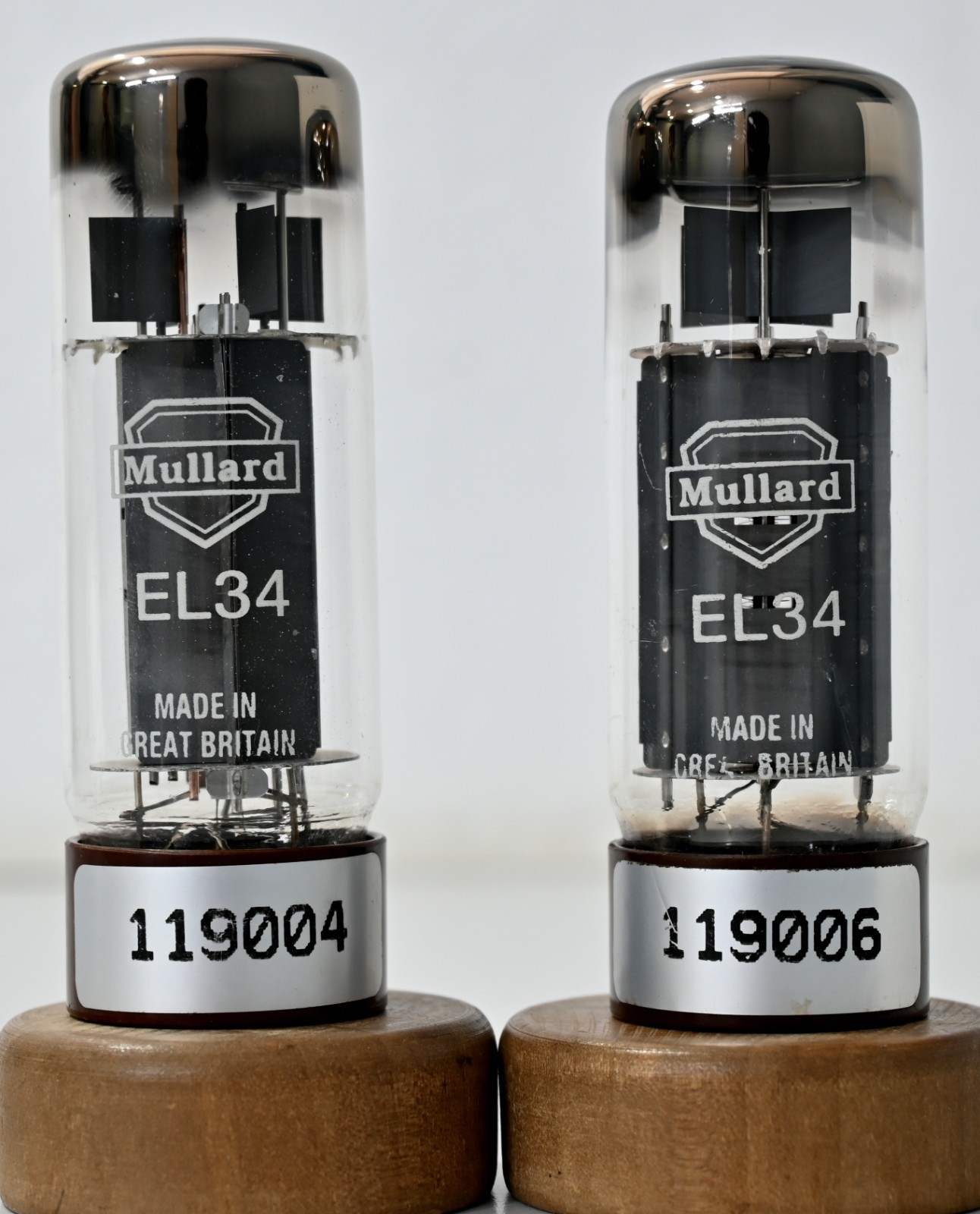 Mullard EL34 Double D Getter Made in Great Britain Amplitrex Tested Qty 2 Pcs