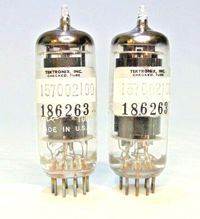 Vacuum Tubes TEKTRONIX Selected Matched Pair of GE 6CL6 BOXED