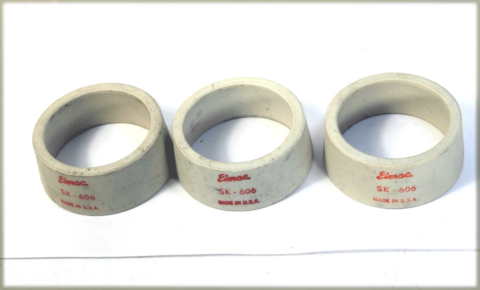 Three Eimac SK-606 Transmitting Tube Socket Chimneys for 4CX series tubes