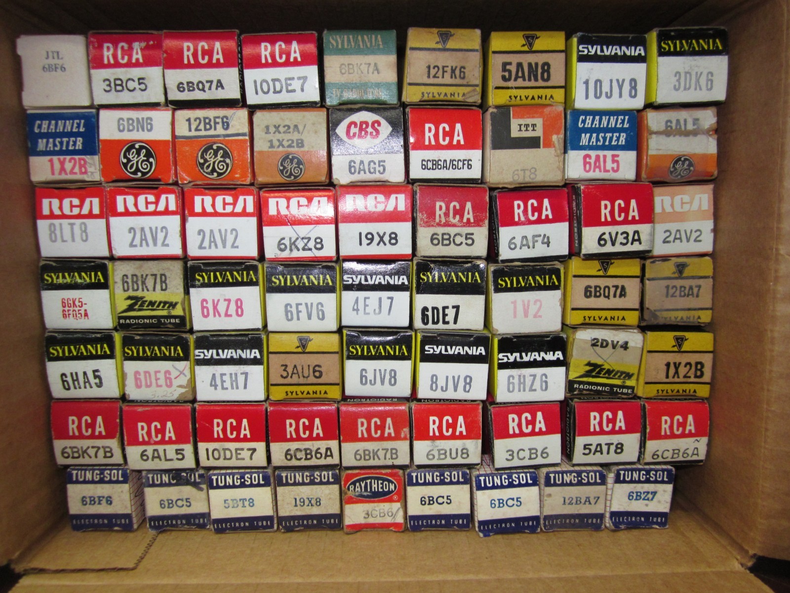 63pc Lot New-in-Box Vacuum Tubes TV Radio Audio RF