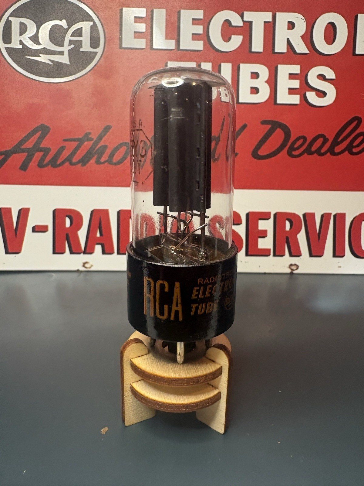 1966 RCA 5Y3GT VACUUM TUBE BLACK PLATE D Getter NOS TV7 TESTED & Balanced🅾️