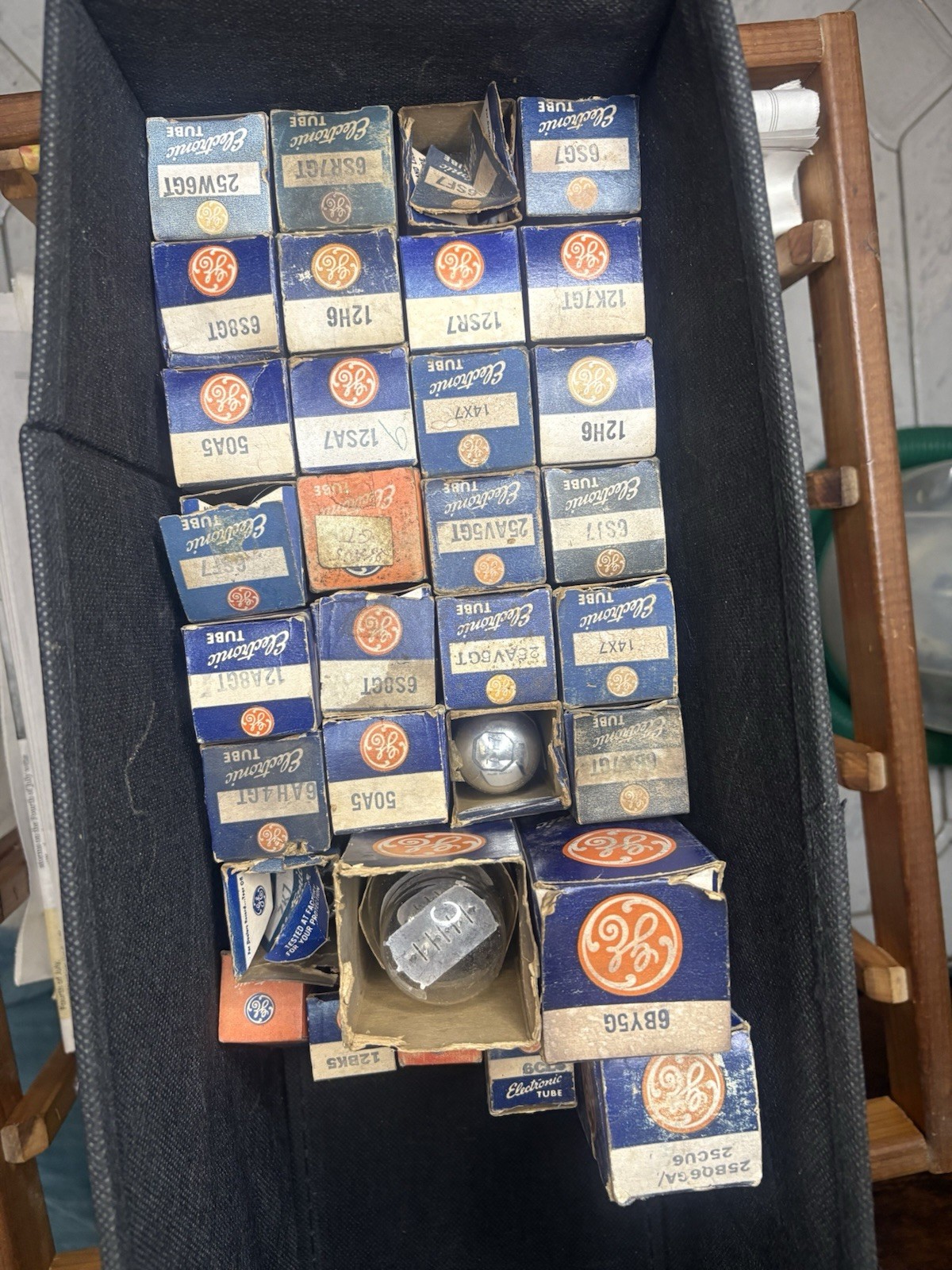 Vintage Lot of GE Radio Vacuum Tubes – Assorted Stock in Original Boxes