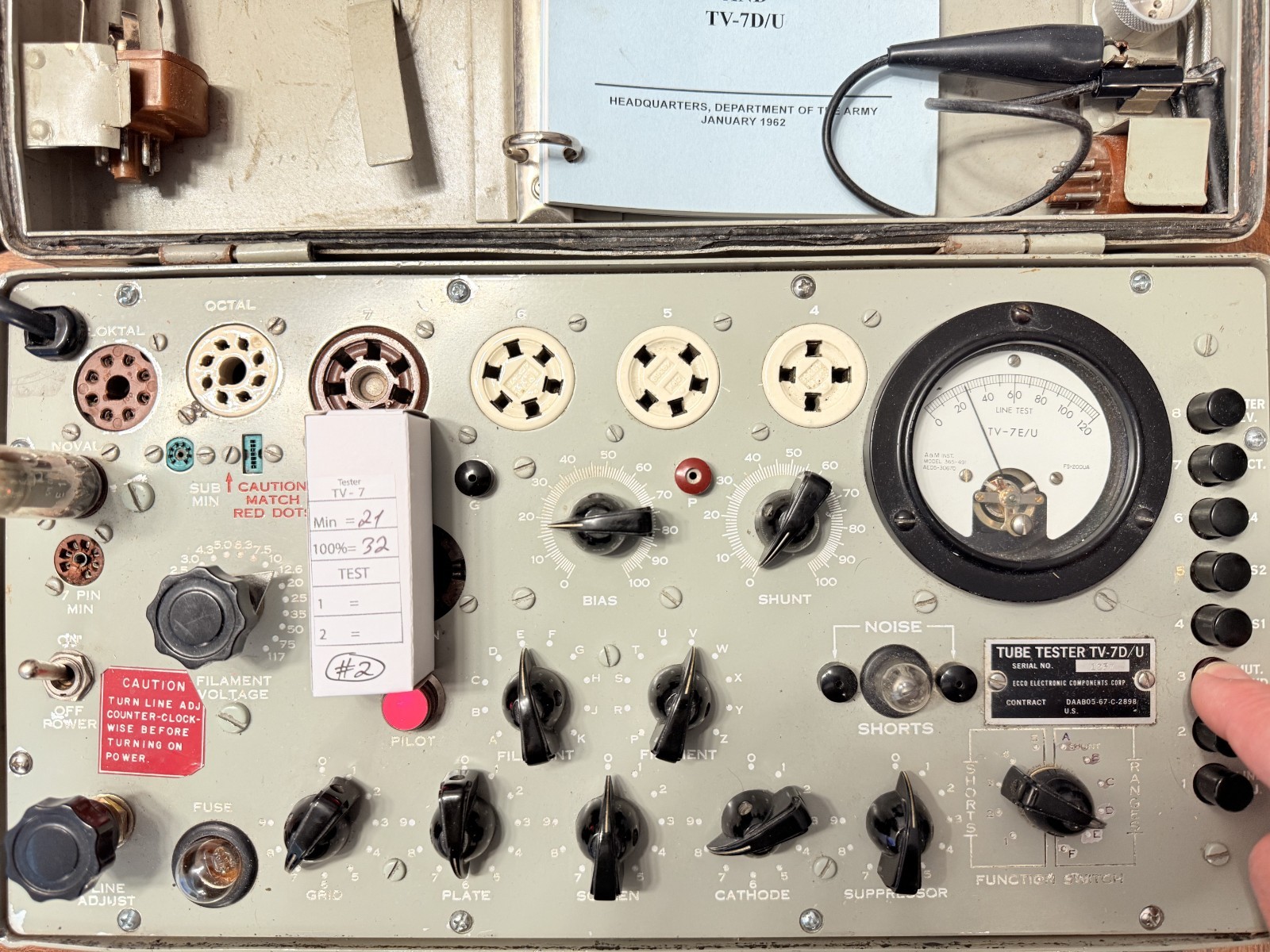 Philips 7062 E180CC 12AT7 Holland Code IV5 Delta 4D4 Tested Good Tube