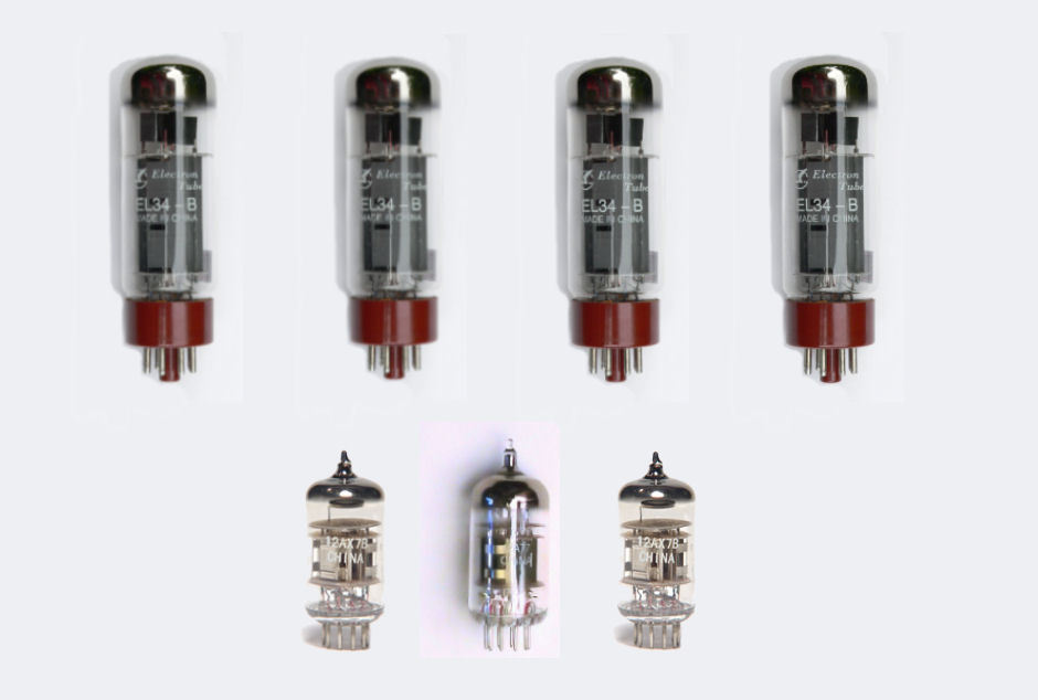 EL34, 12AX7/ECC83 & 12AU7/ECC82 Valve kit for Blackstar HT Stage 100 guitar amp