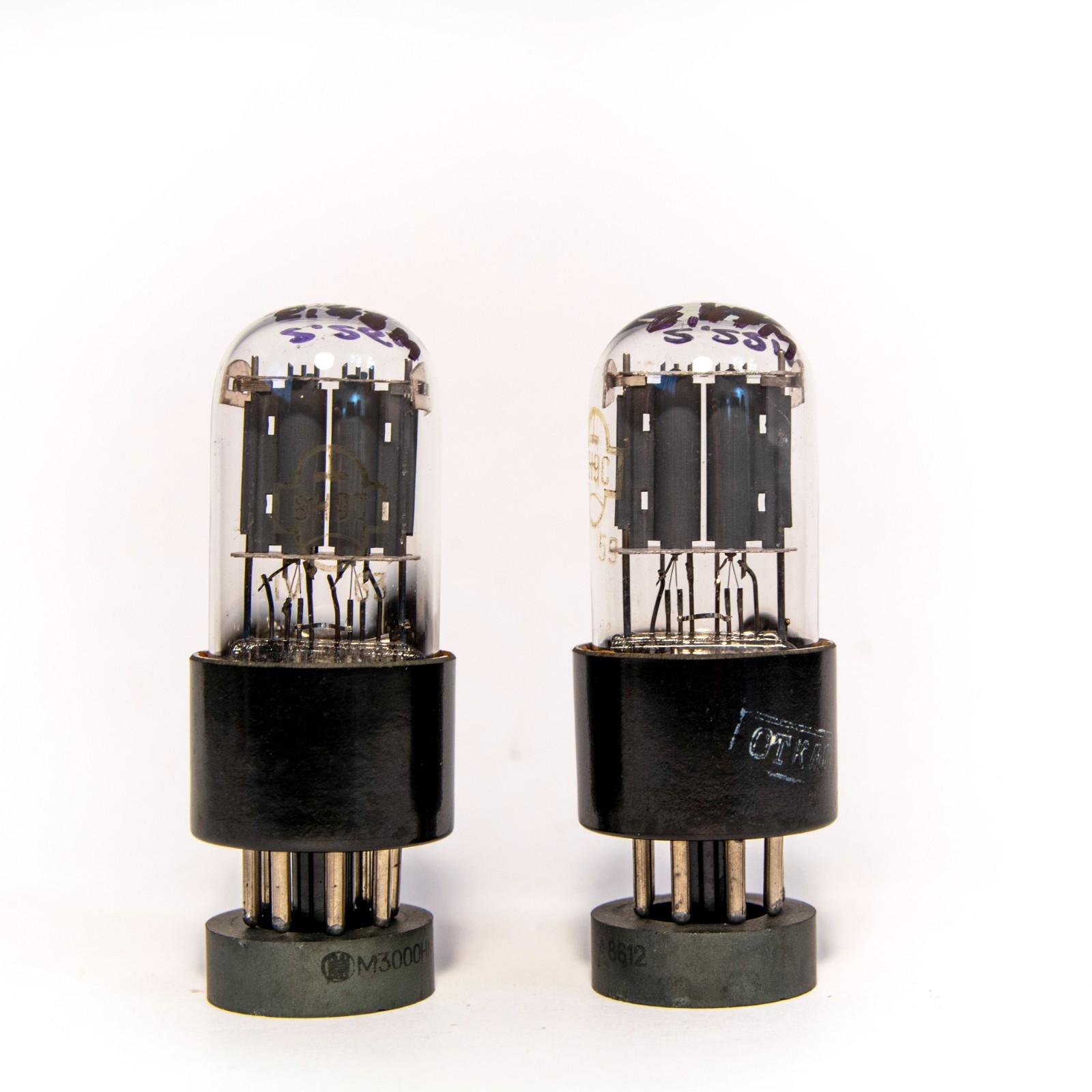 MATCHED PAIR 6N9S (6H9C) / 6SL7 / 1579 TUBES. NEW. REFLECTOR.