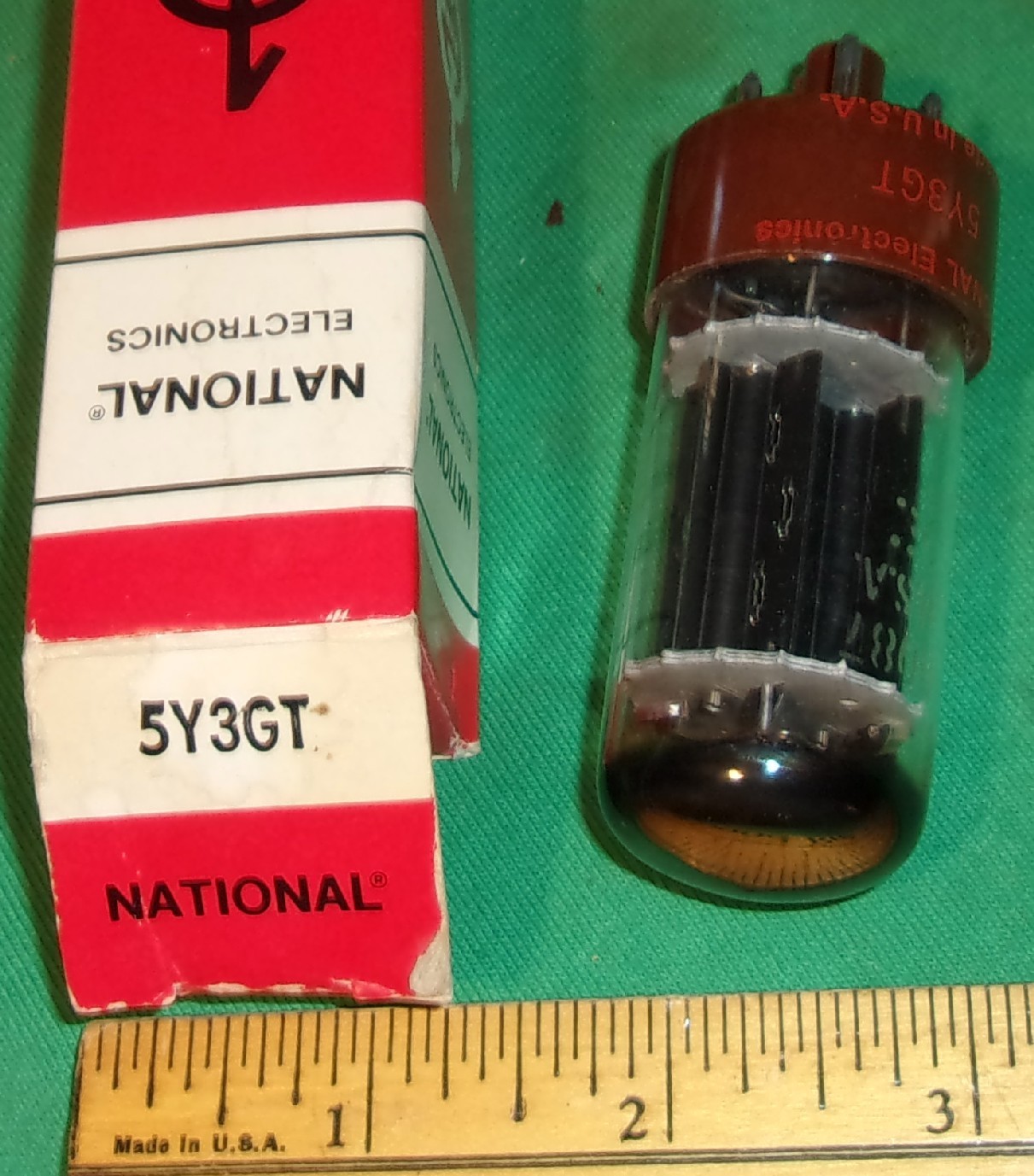 NATIONAL 5Y3GT Full-Wave Rectifier Tube (GE 6087) NOS Clean! Test Great!