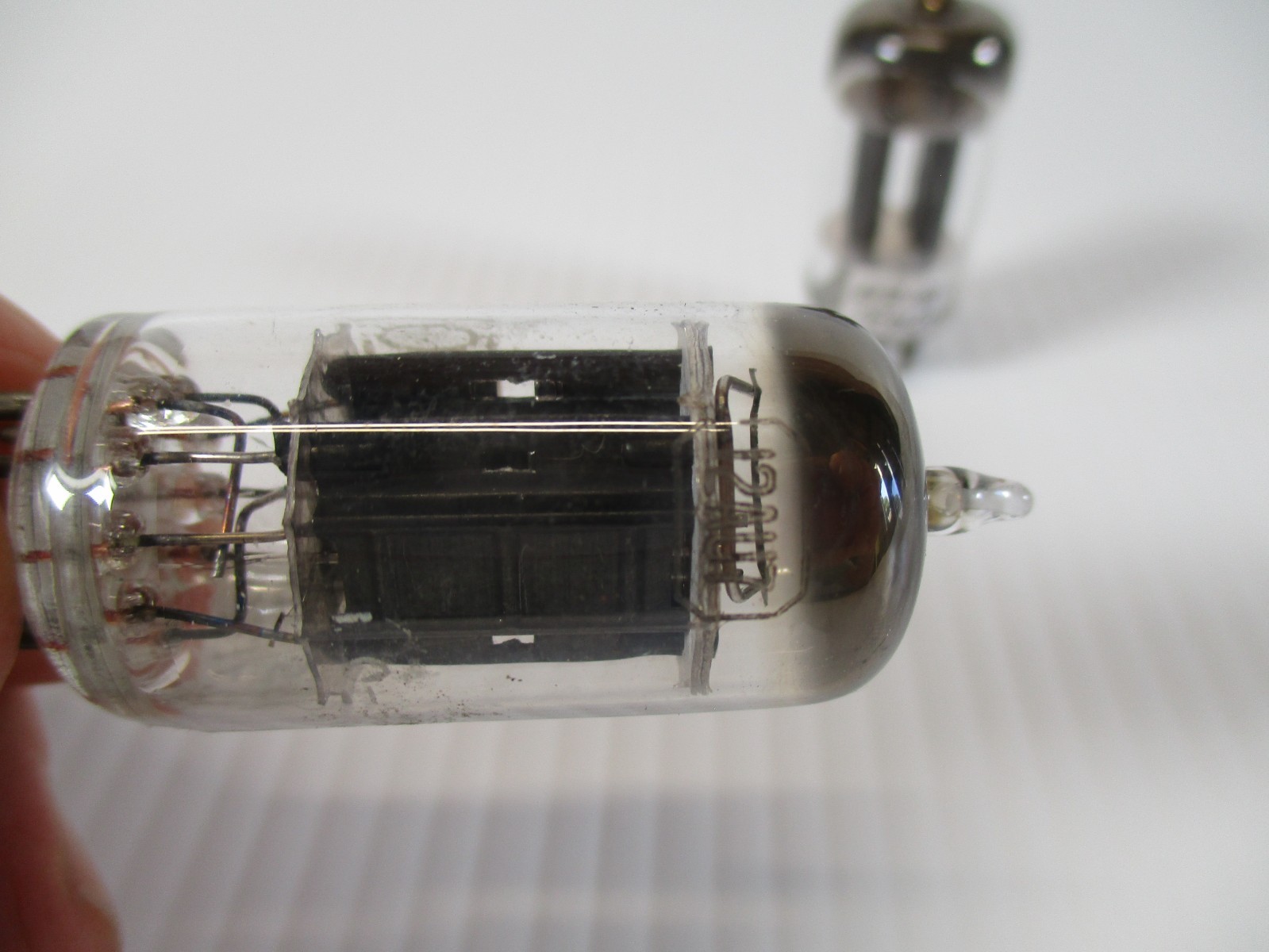 RCA 12AU7 ECC82 Vacuum Tubes Pair Black Plate D Getters TV-7D Tested