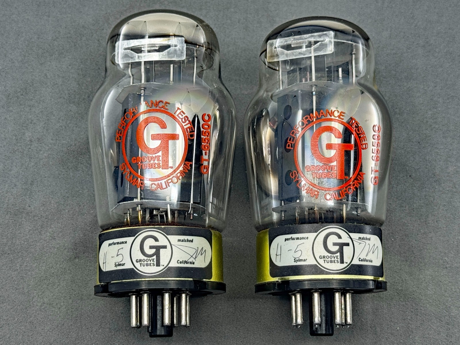Matched Balanced Pair Groove Tubes GT-6550C Guitar Power Tubes Test NOS