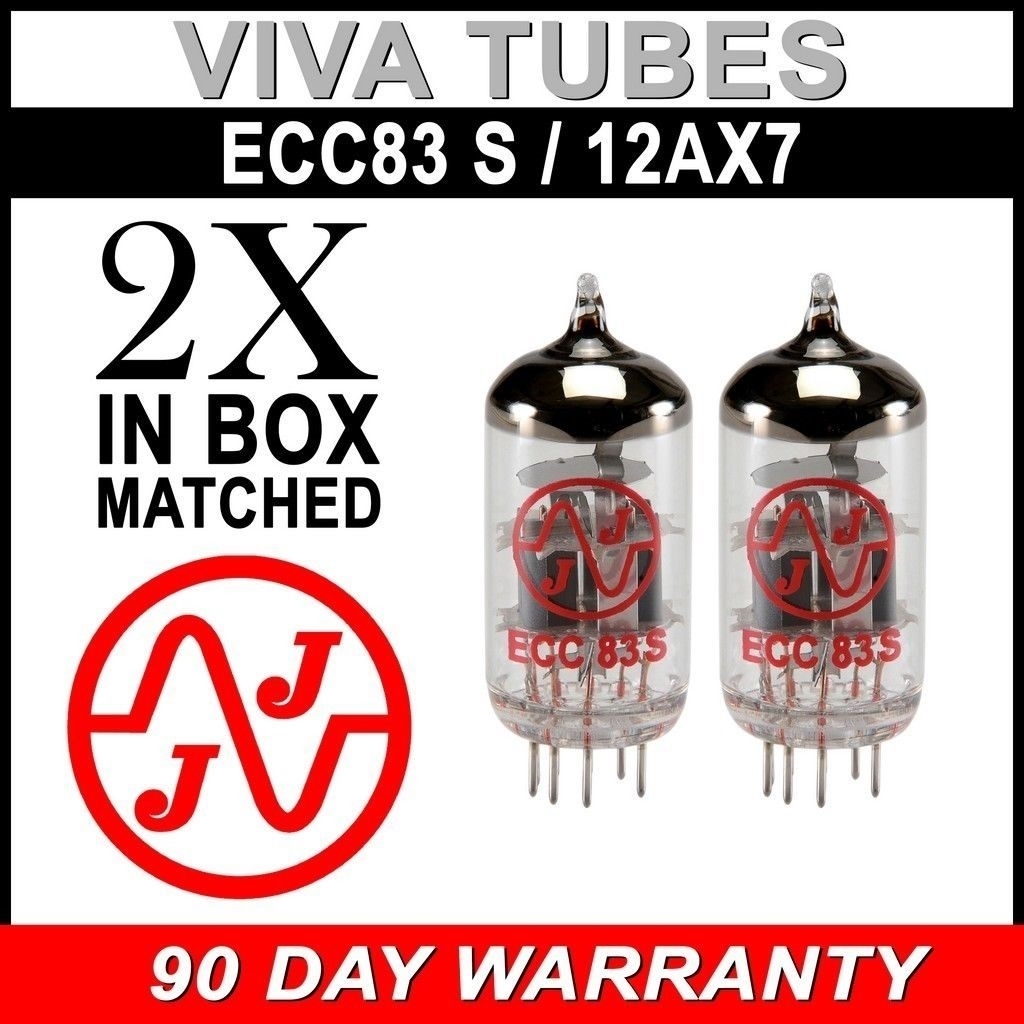 New In Box Gain Matched Pair JJ Electronics Tesla 12AX7 ECC83-S Vacuum Tubes
