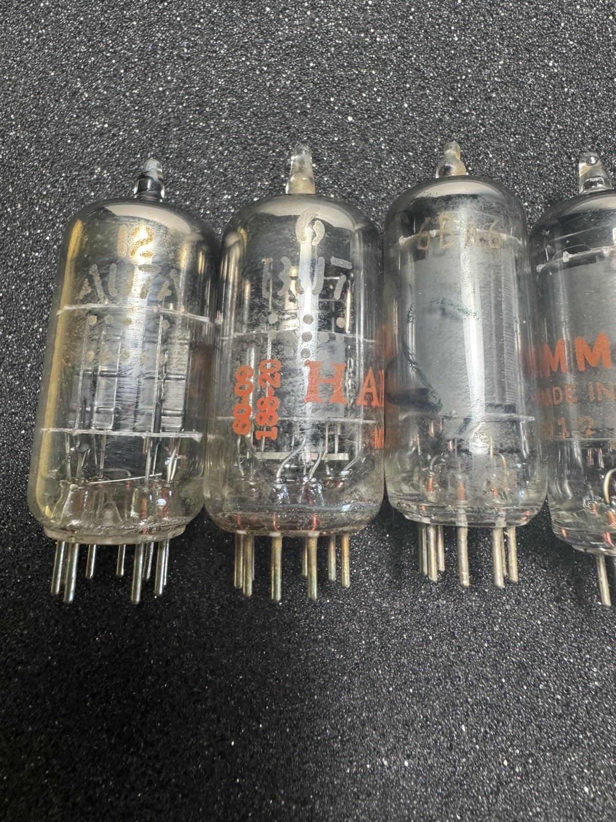 ⚡ Vintage Hammond Tube Lot (5) 12AU7A 6BJ7 2x6BA6 6C4-Tested⚡