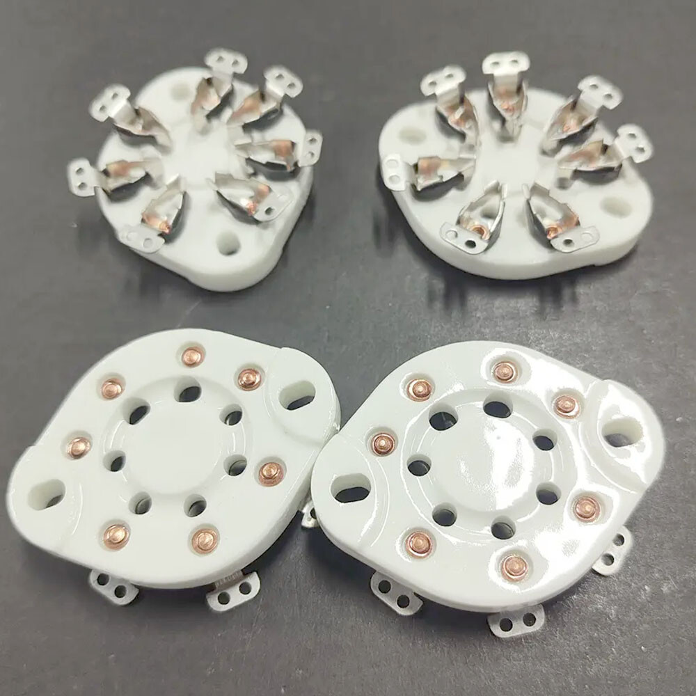 4Pc 7 Pin Tube Socket Ceramic Valve Base For 1625 FU25 826 59 Vintage Audio DIY