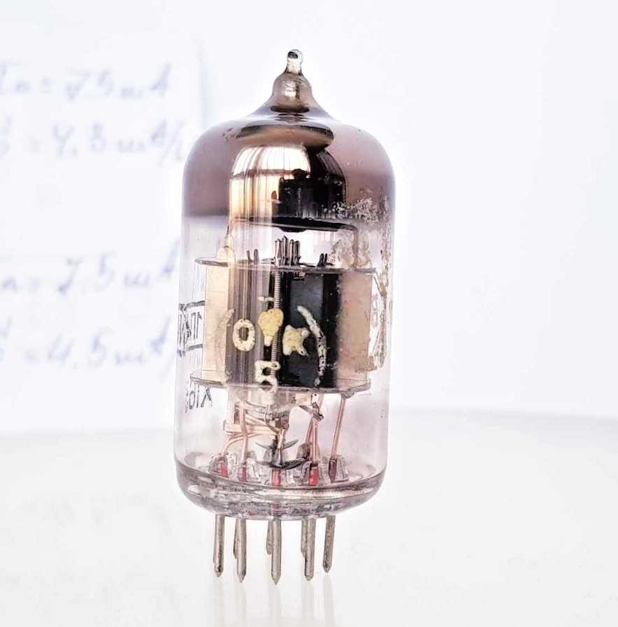 1 x RARE 6N1P-Vi VOSKHOD TESTED STRONG 1963y Military Tubes 6N1P~E88CC NEW