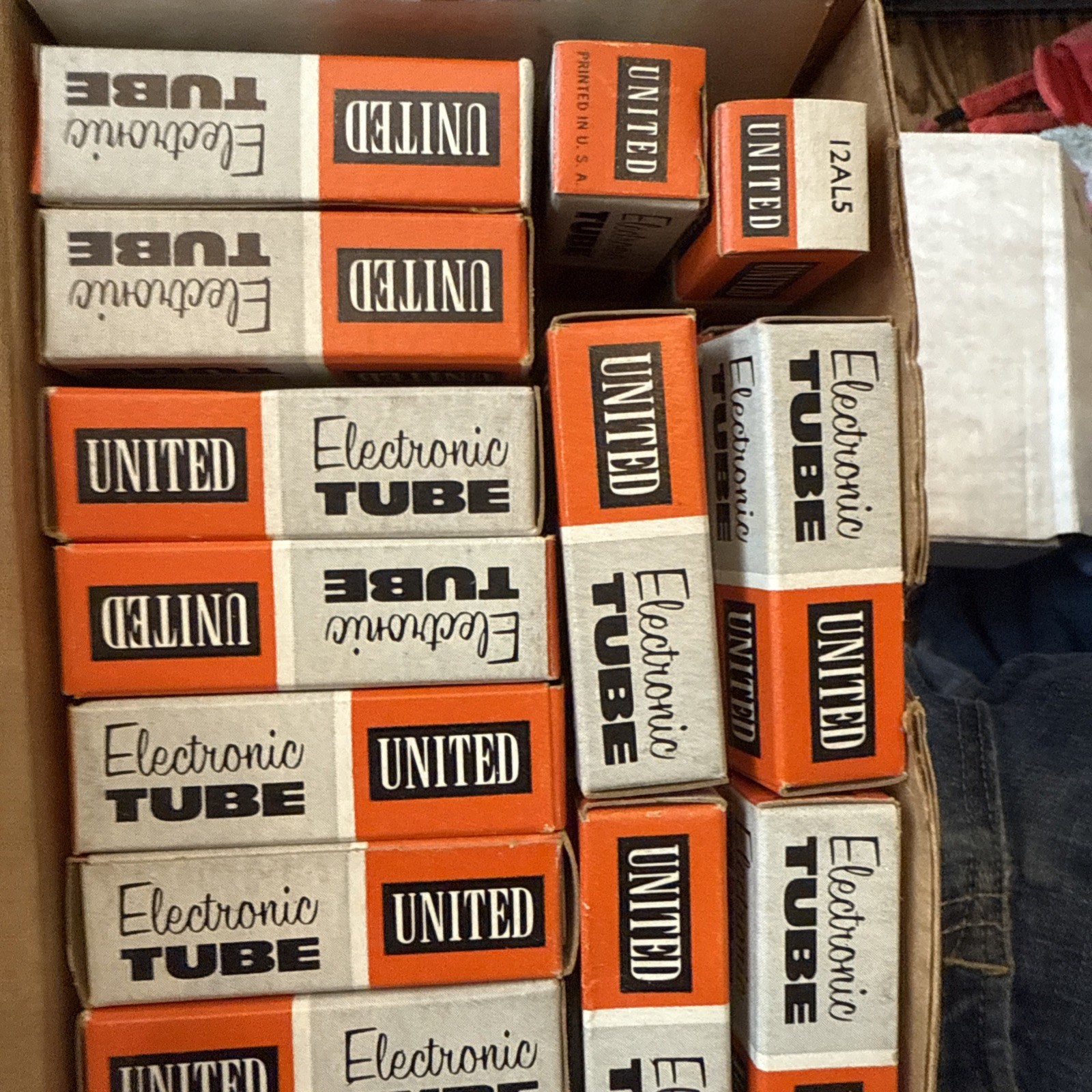 Sleeve Of 5: United Electronic 12AL5 Tubes NOS