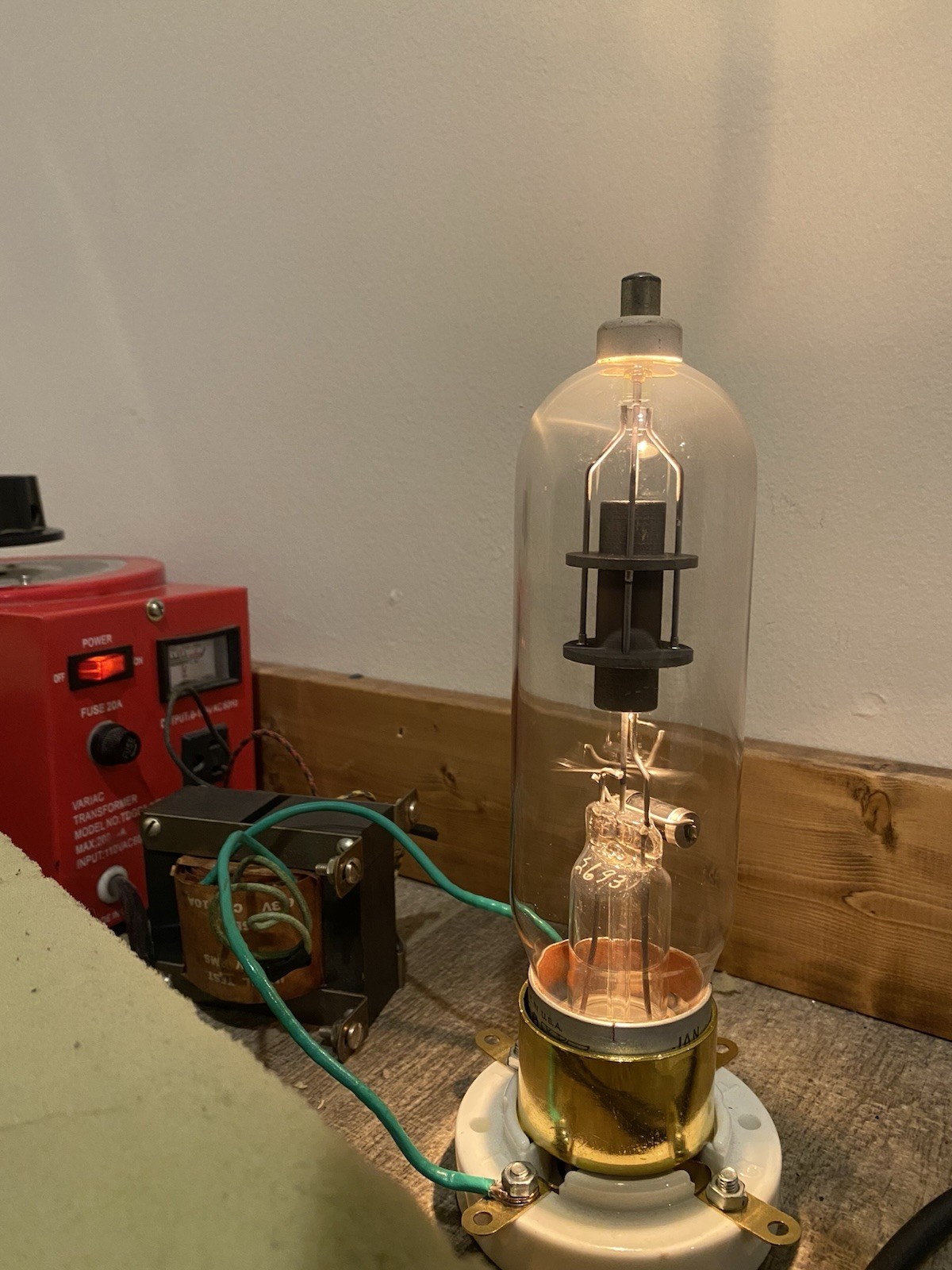 United Electronics JAN-CUE-371B(VT-166) Vacuum Tube Half Wave Rectifier Military