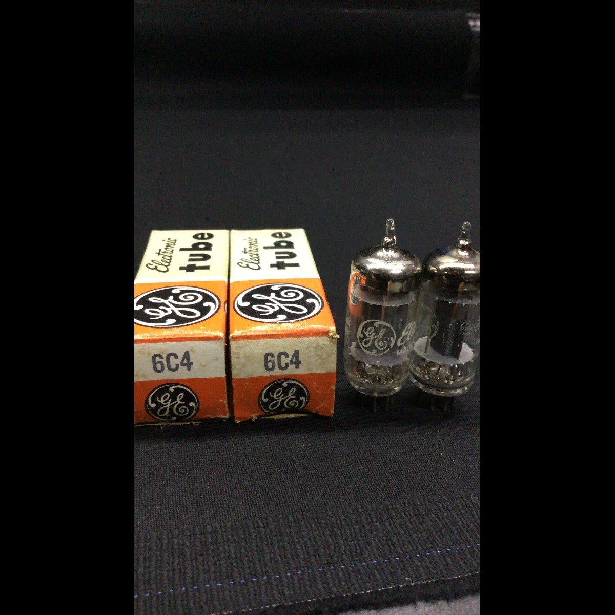 PAIR GE 6C4 Radio Vacuum Tubes Top O Getter Tested 4.9206