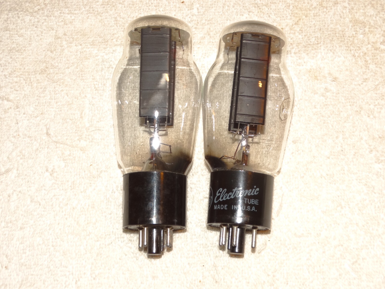 2 x 5U4g G.E. Tubes*Ribbed Plates*D-Getter*Strong Tested Pair*#8