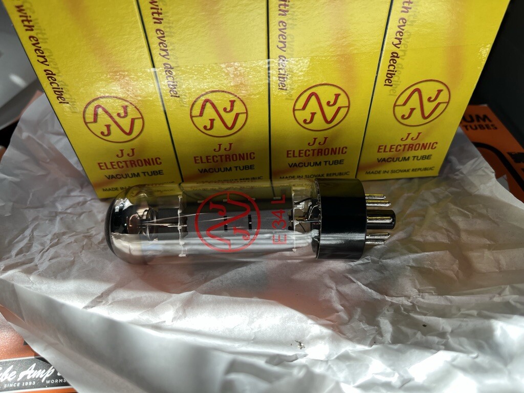 (4) Matched JJ Tesla E34L ( EL34 – 6CA7 ) Tubes – Marantz CJ Hadley