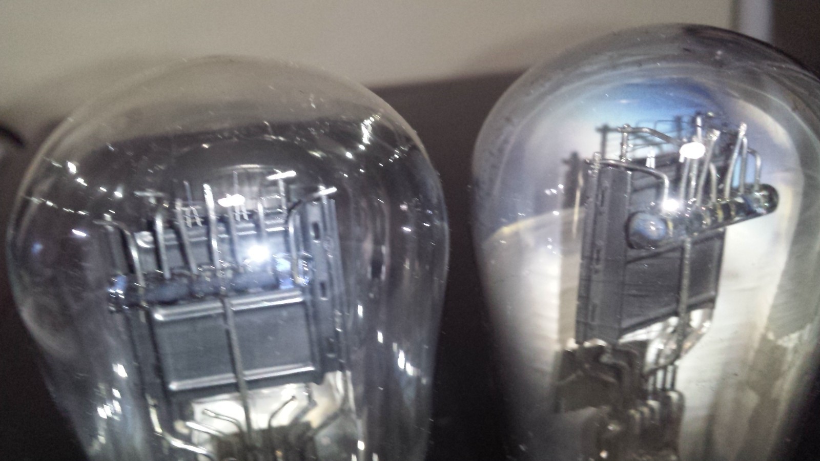 ⭐️Matched Pair⭐️TEST NOS NATIONAL NX-245 ENGRAVED BASE GLOBE 45/145/245/345 TUBE