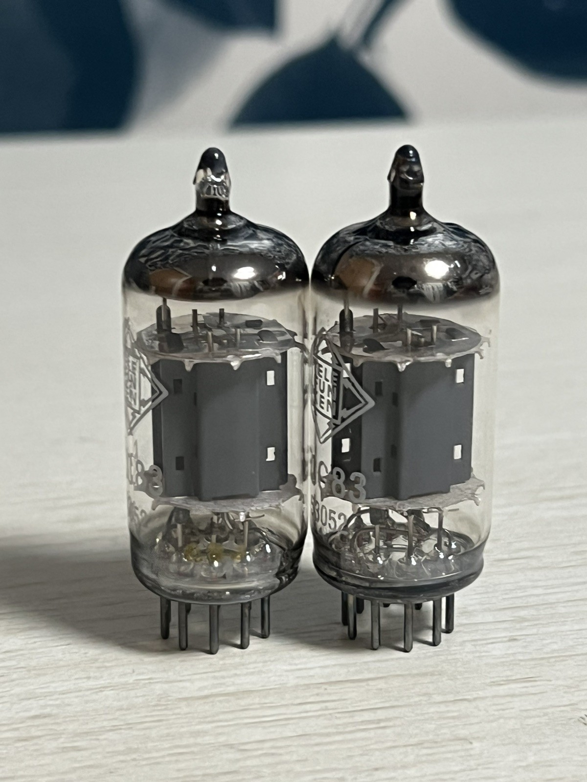 Pair ECC83 12AX7A TELEFUNKEN NO DIAMOND MARK TESTED Vacuum Tube