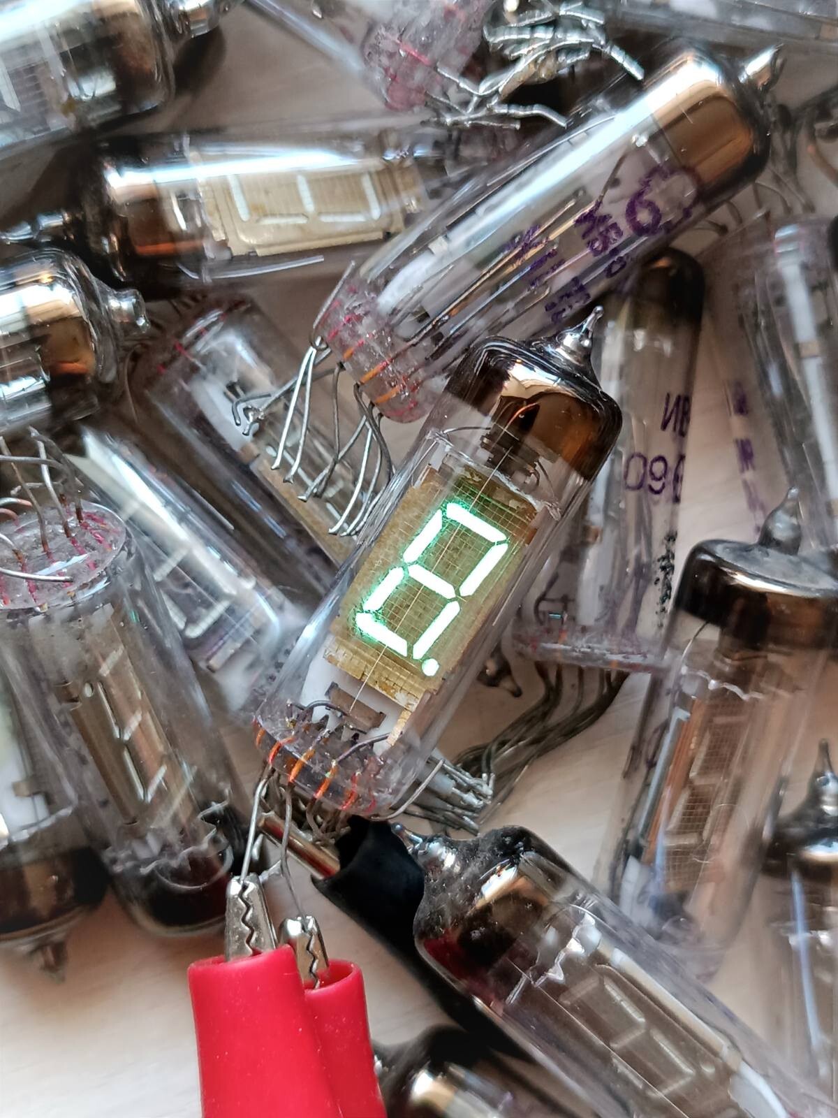 25 pcs IV-6 VFD Tube DIGIT DISPLAY NIXIE CLOCK luminescent indicator USED #2