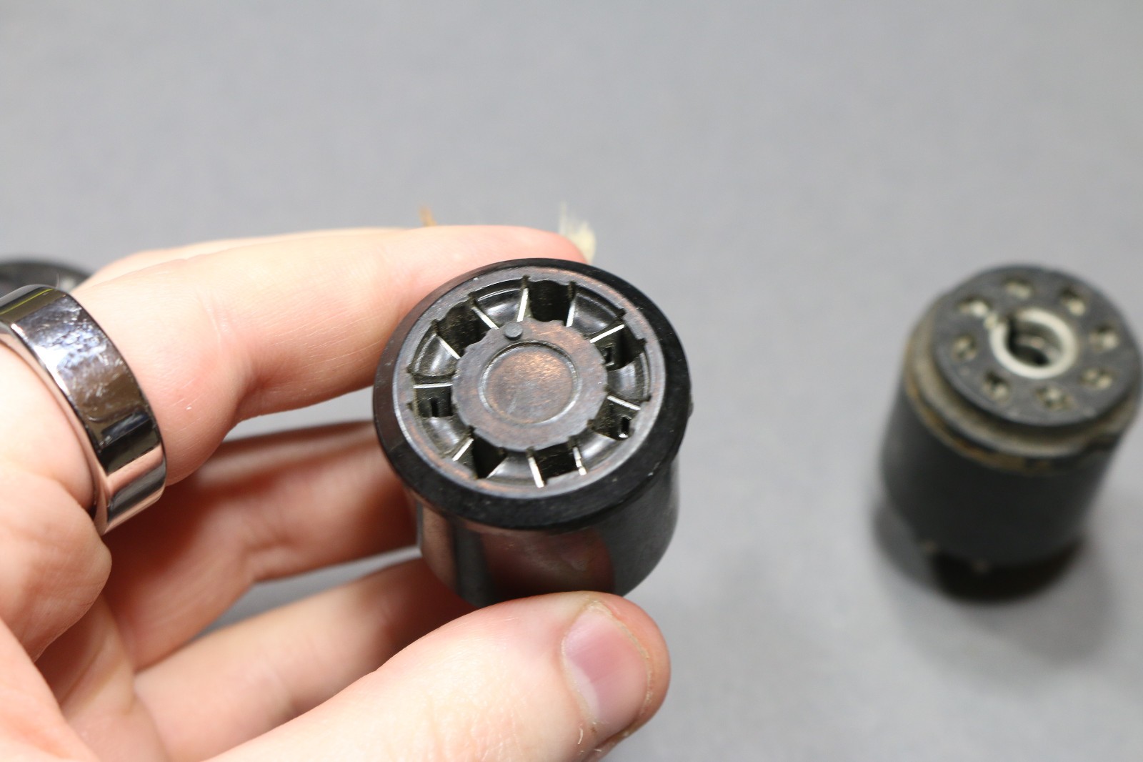 Lot of 3 Octal Vacuum Tube Socket Adapters Converters 7 pin 4 pin Plug-In