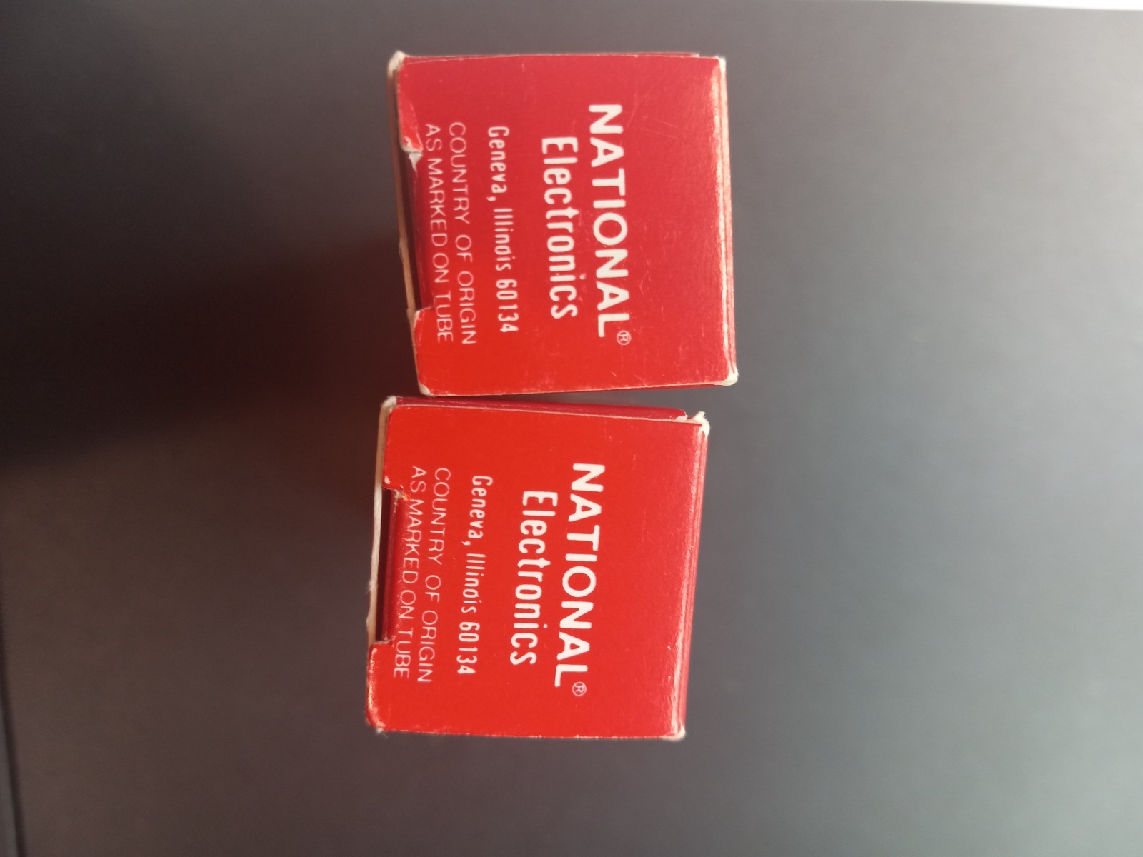 Pair NOS National 12BH7A Tubes, Closely Matched, Black Plates, Pre-Amps