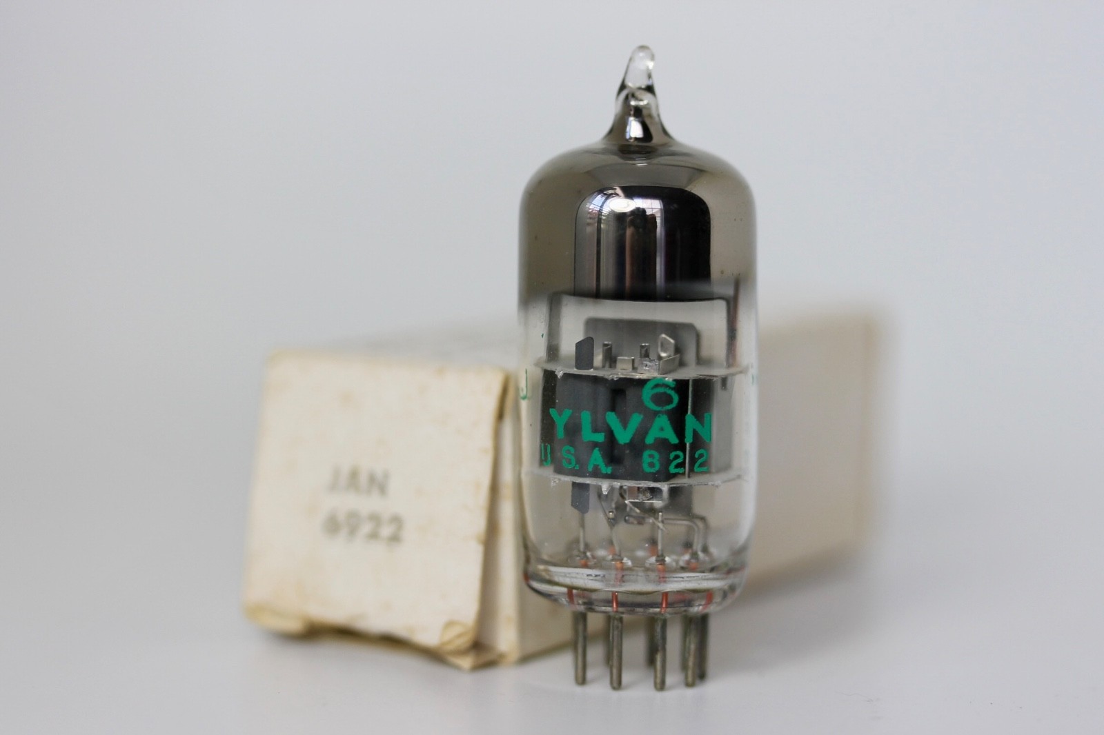 6922 SYLVANIA SINGLE NOS TUBE AMPLITREX TESTED MIRROR-MATCHED LOW-NOISE 120/120%