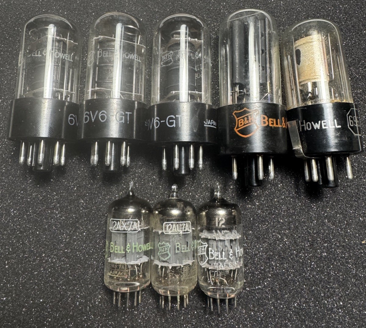 ⚡️Bell & Howell Tube Lot Tested 90+ 6V6GT 12AX7A 12AY7 12AU7 5Y3GT RCA ⚡️