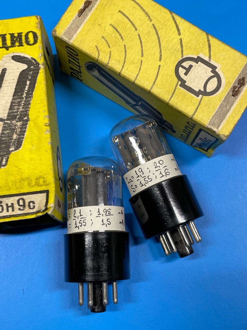 2 PCS 6N9S (6SL7, 1579) DOUBLE TRIODE / NEW / TESTED / OTK MILITARY / USA STOCK