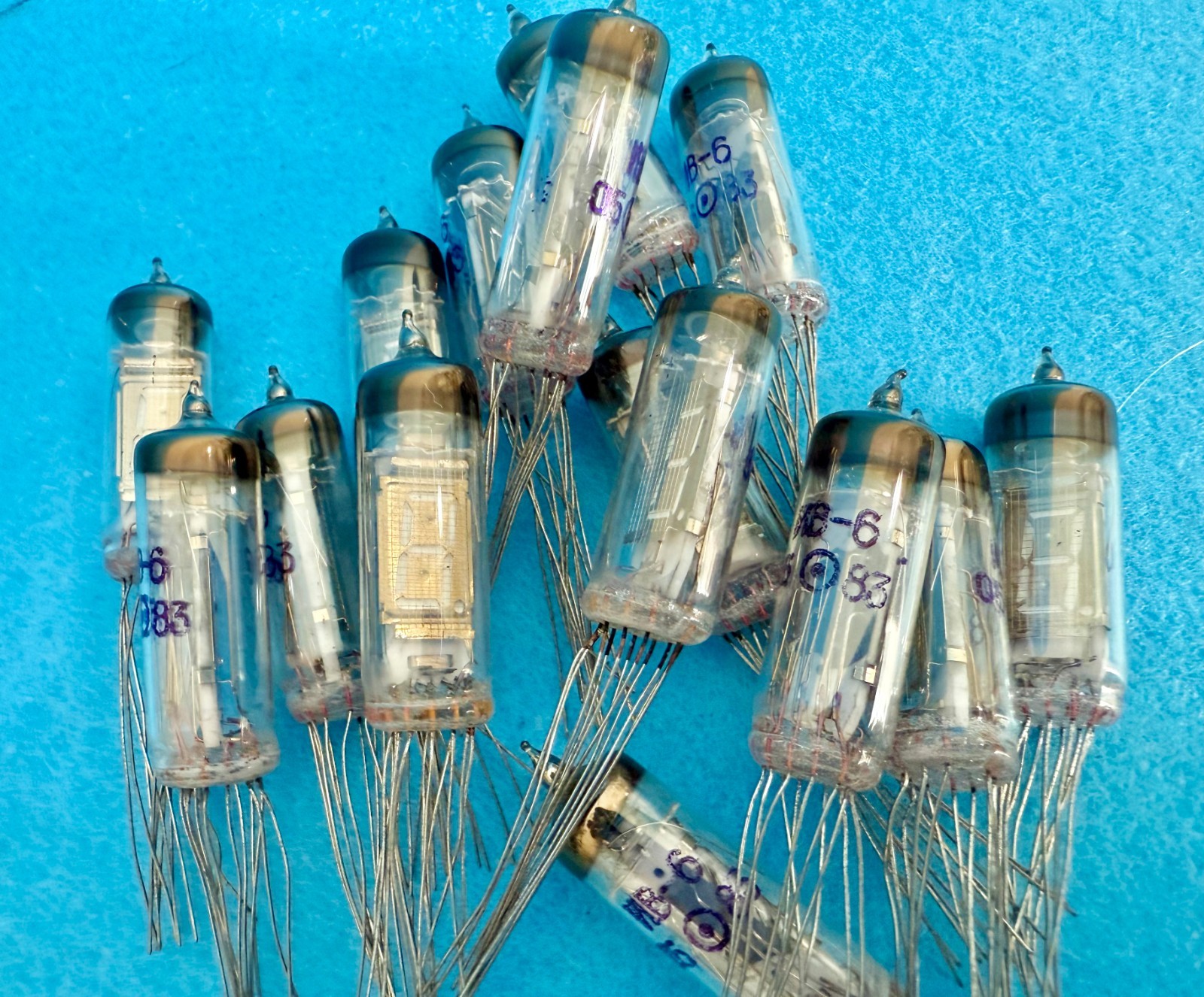 Lot 15 pcs IV-6 IV6 ИВ-6 Nixie indicator tubes New Same date