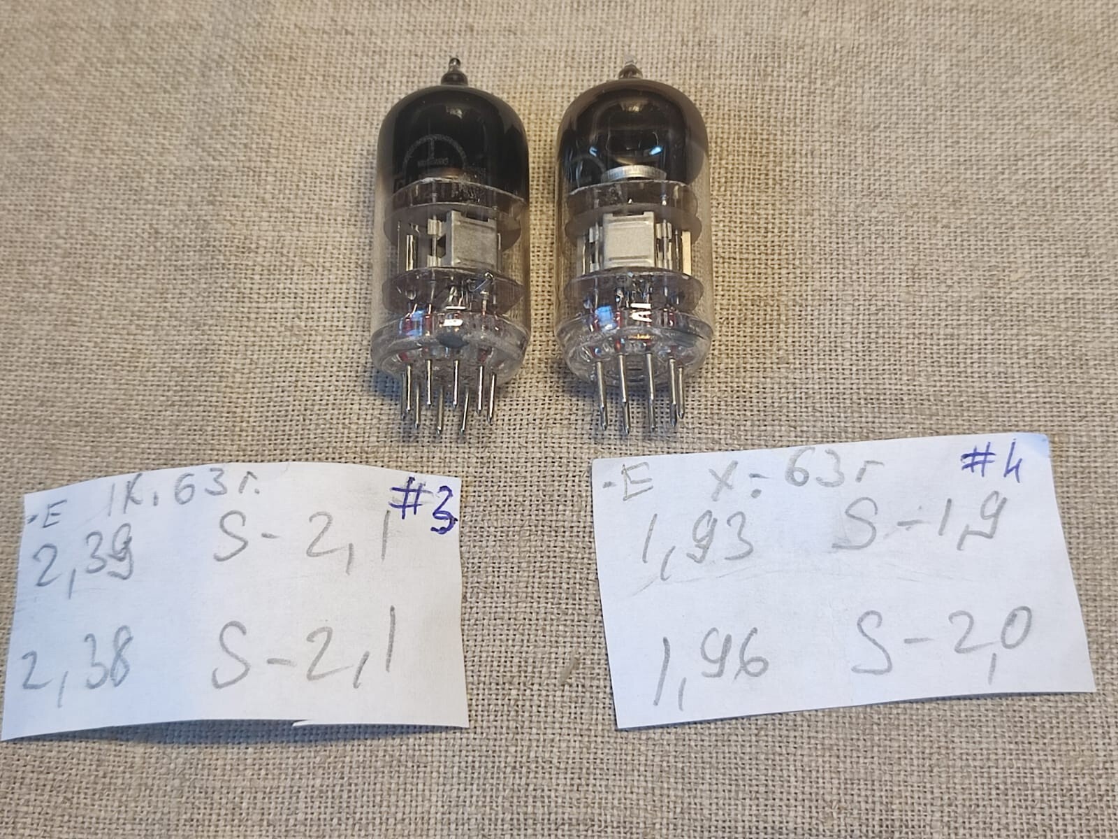 2 pcs. 6N2P-E REFLECTOR / ECC83 Double Triode Tubes 1963-64′ RARE! Triple Mica