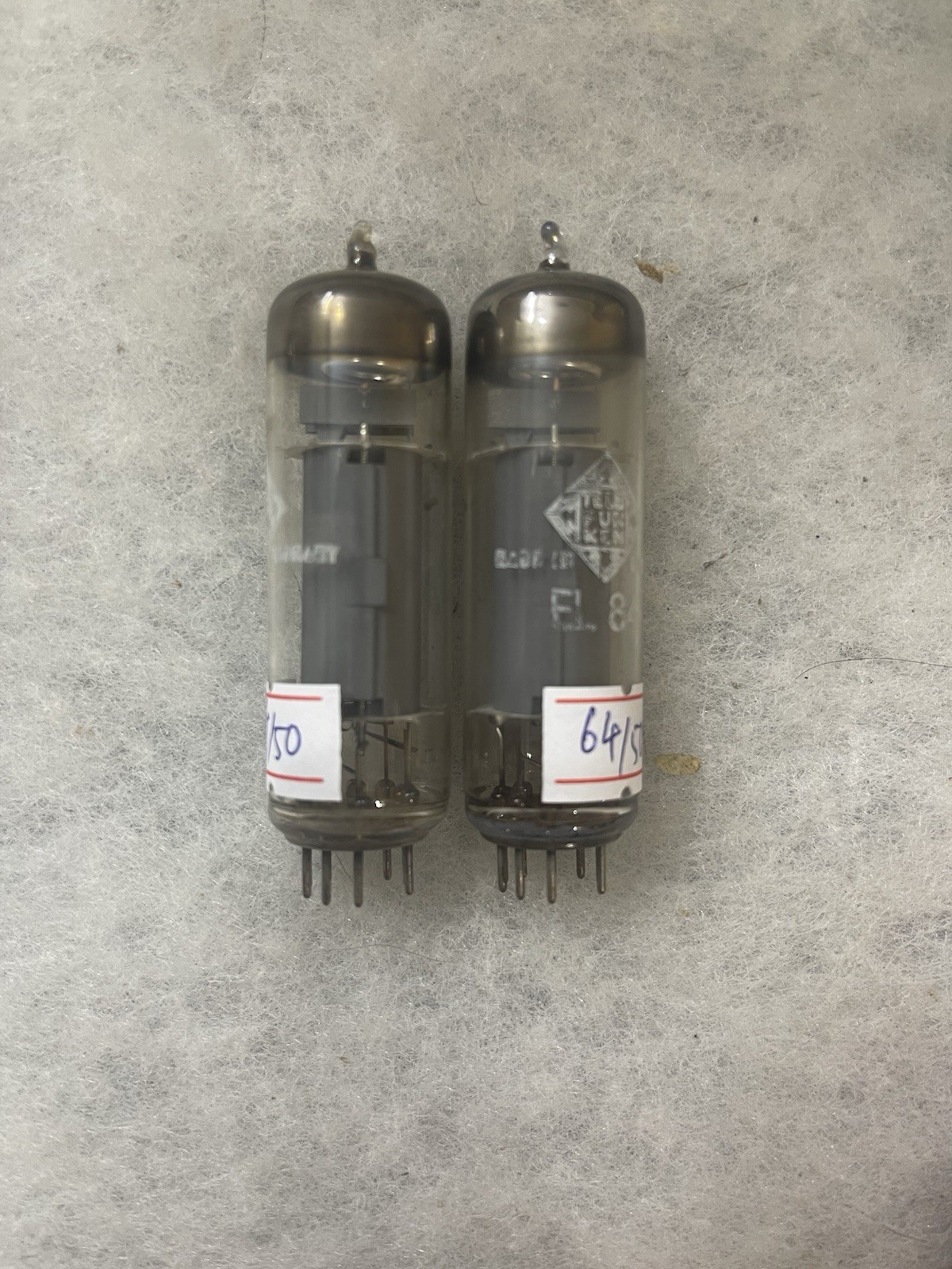 Telefunken EL84 6BQ5 7189 First Version 1950s No Diamond Matched Pair Rare
