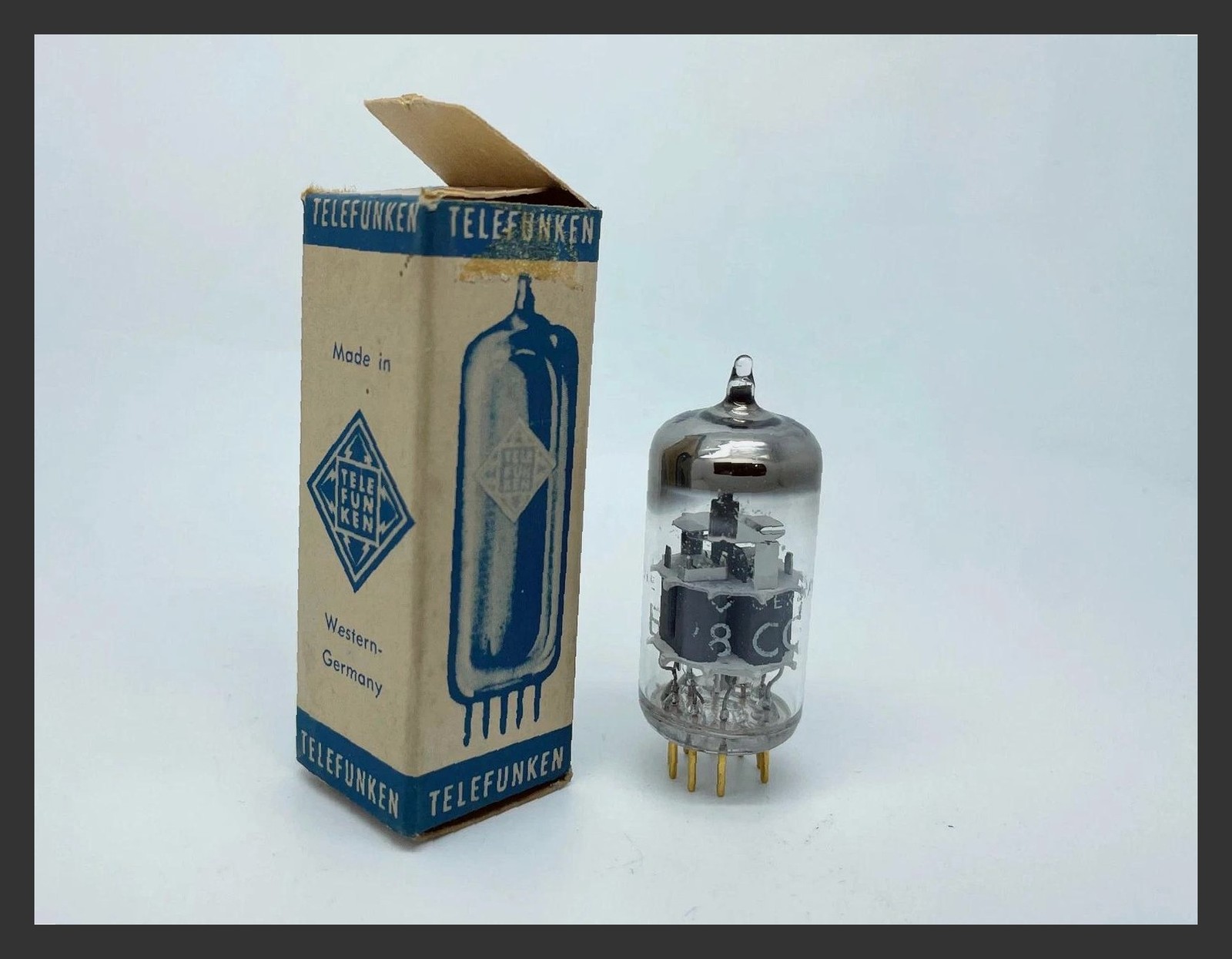 Telefunken E88CC 6922 Cca Test Good Balanced Diamond Triode Vacuum Tube