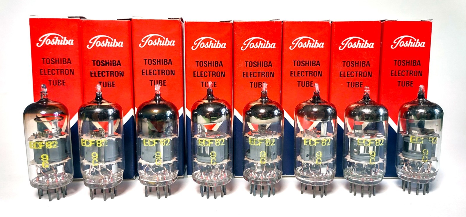 8x ECF82 6U8 Toshiba Tubes Valve Tubes – New in Box – Mint NOS Audio Preamp