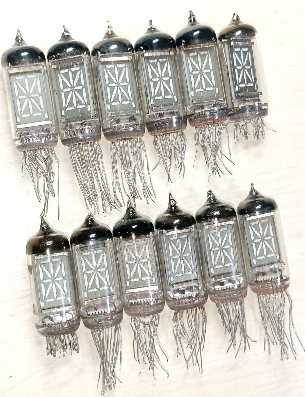 6 pcs IV-17 (IV-4) VFD nixie tube clock multi-segment indicator symbol USSR used