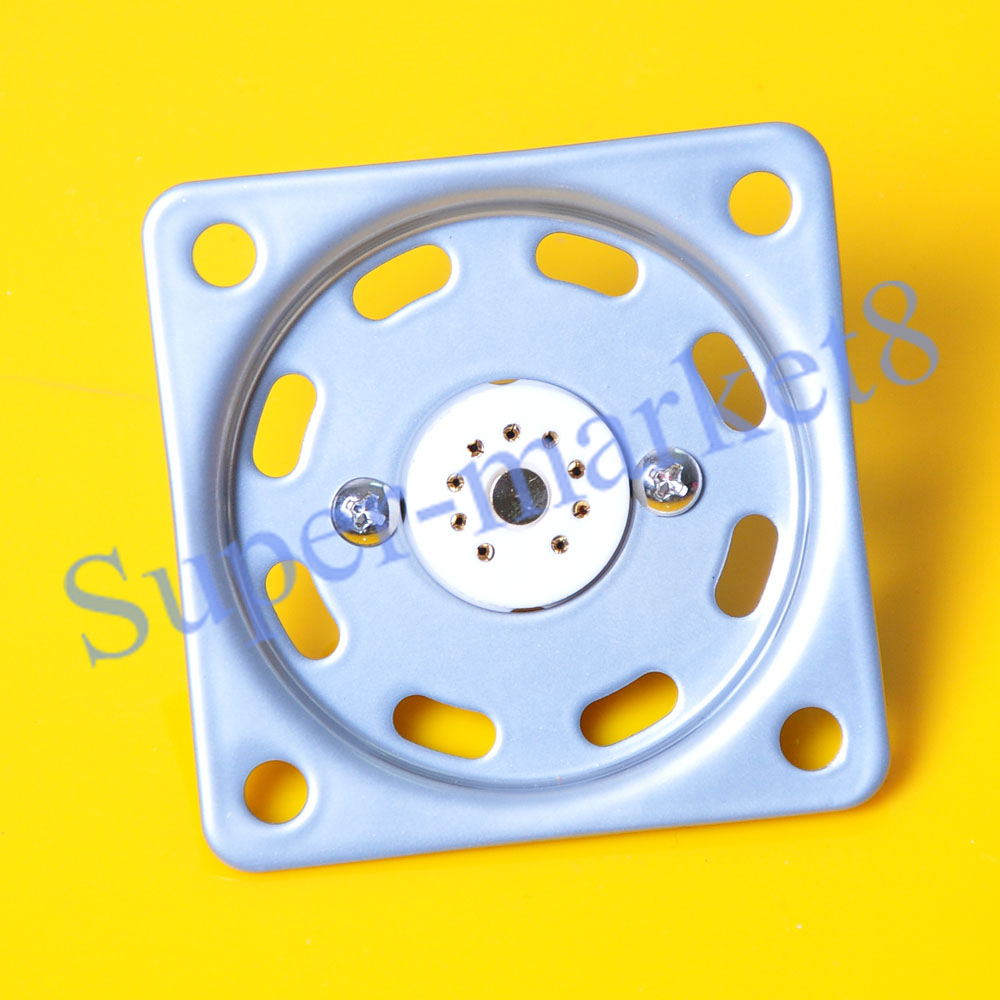2*Silver 9pin 21 Ventilated Plate Tube Socket Shock Proof Adapter 12AX7 EL84 Amp