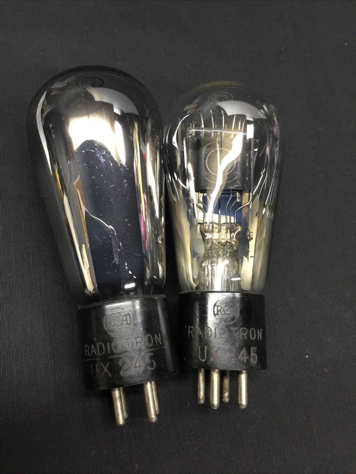 GREAT PAIR RCA UX 245 (CX345 Type 45) Amplifier Radio VACUUM TUBES Tested 129289