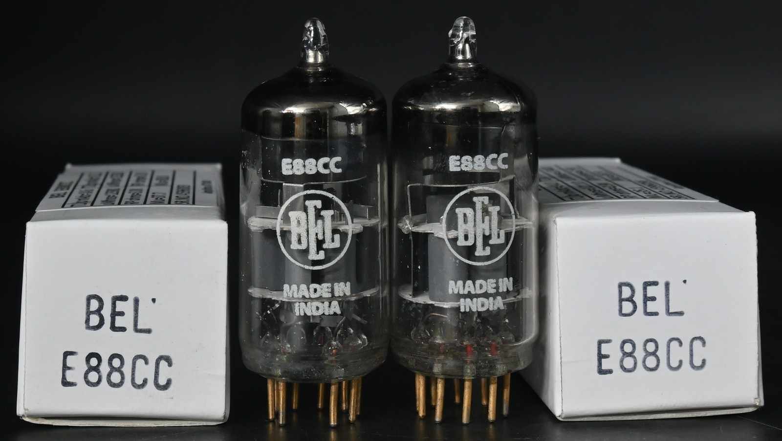 BEL E88CC / 6922 Gold Pin Tube Made in India Early 1970s Amplitrex Tested
