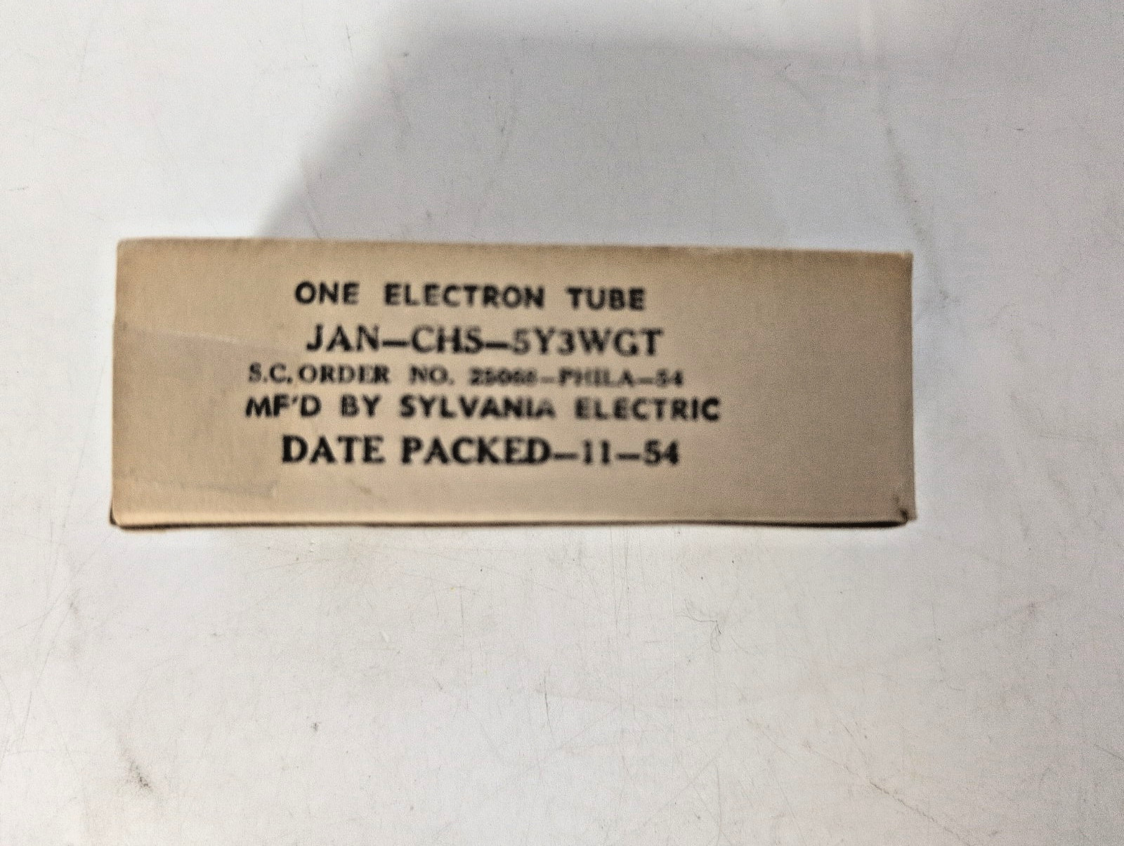 SYLVANIA ONE ELECTRON JAN-CHS-5Y3WGT
