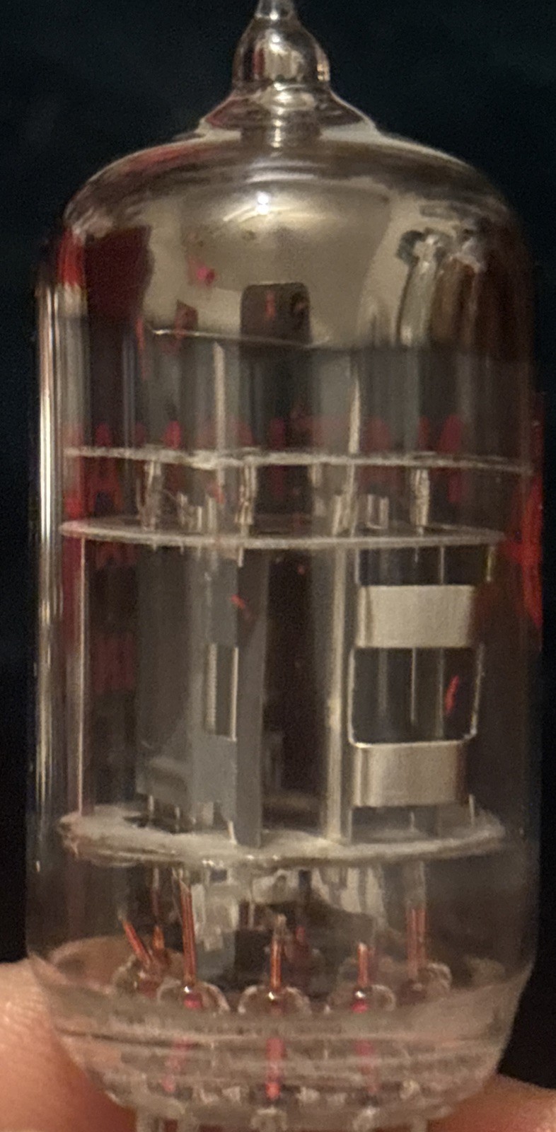 3 Matched Vintage National Electronics 12AT7WC Top Dimple Foil Tested Tubes
