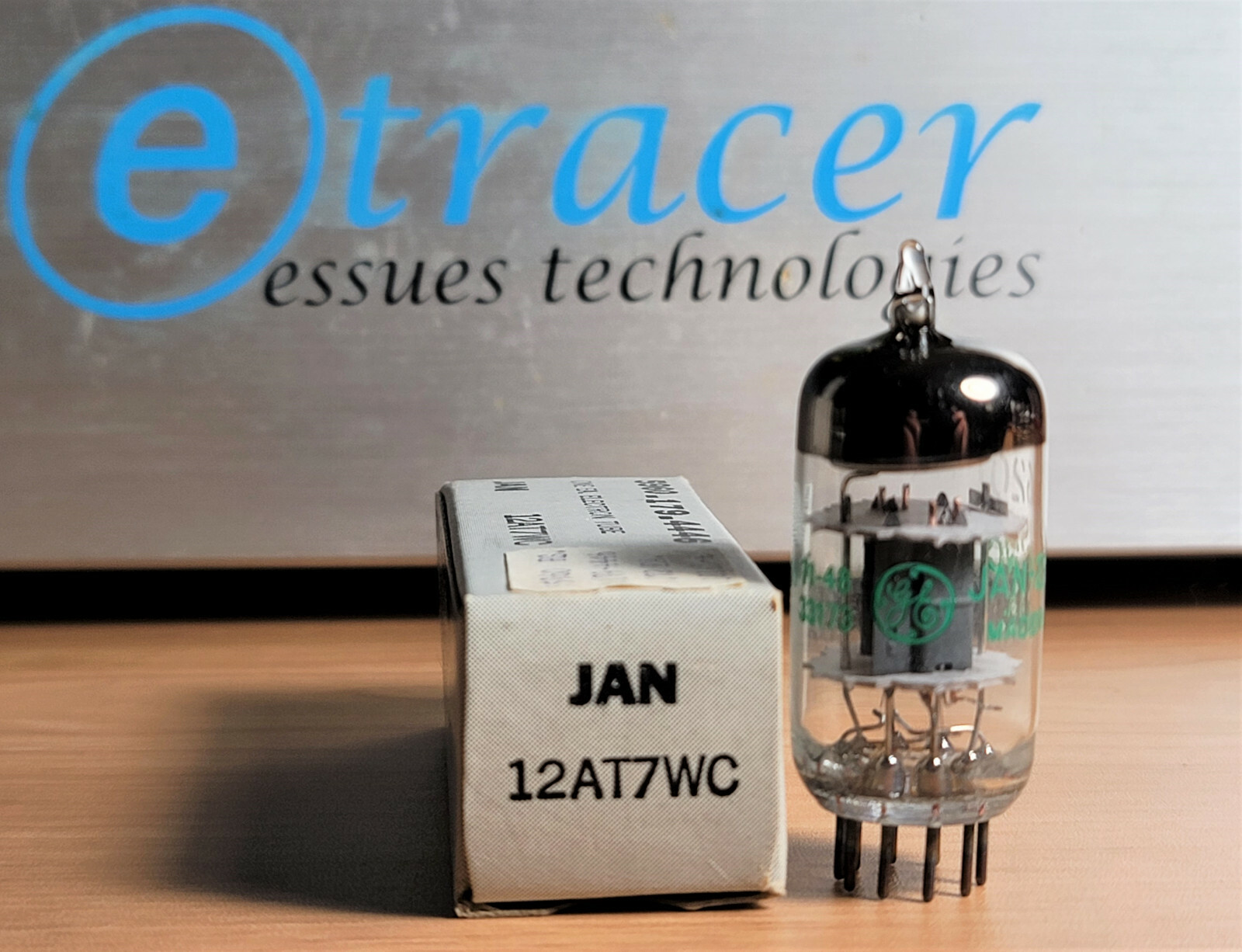 6201 (12AT7 WC) JAN GENERAL ELECTRIC GE GREY PLATE TUBE NOS NIB (1971) *eTRACER*
