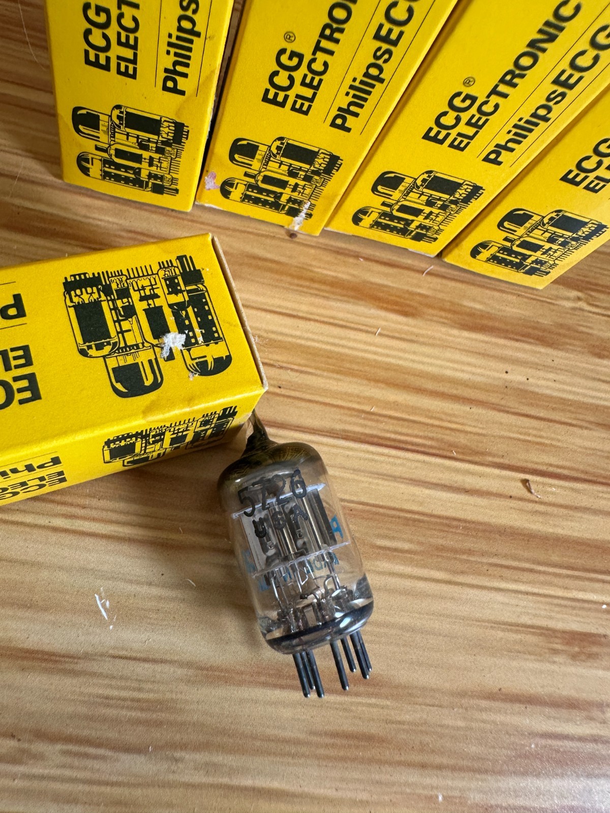 Bundle of 5 Tubes- ECG Philips Electronic Tubes 5726 MADE in USA