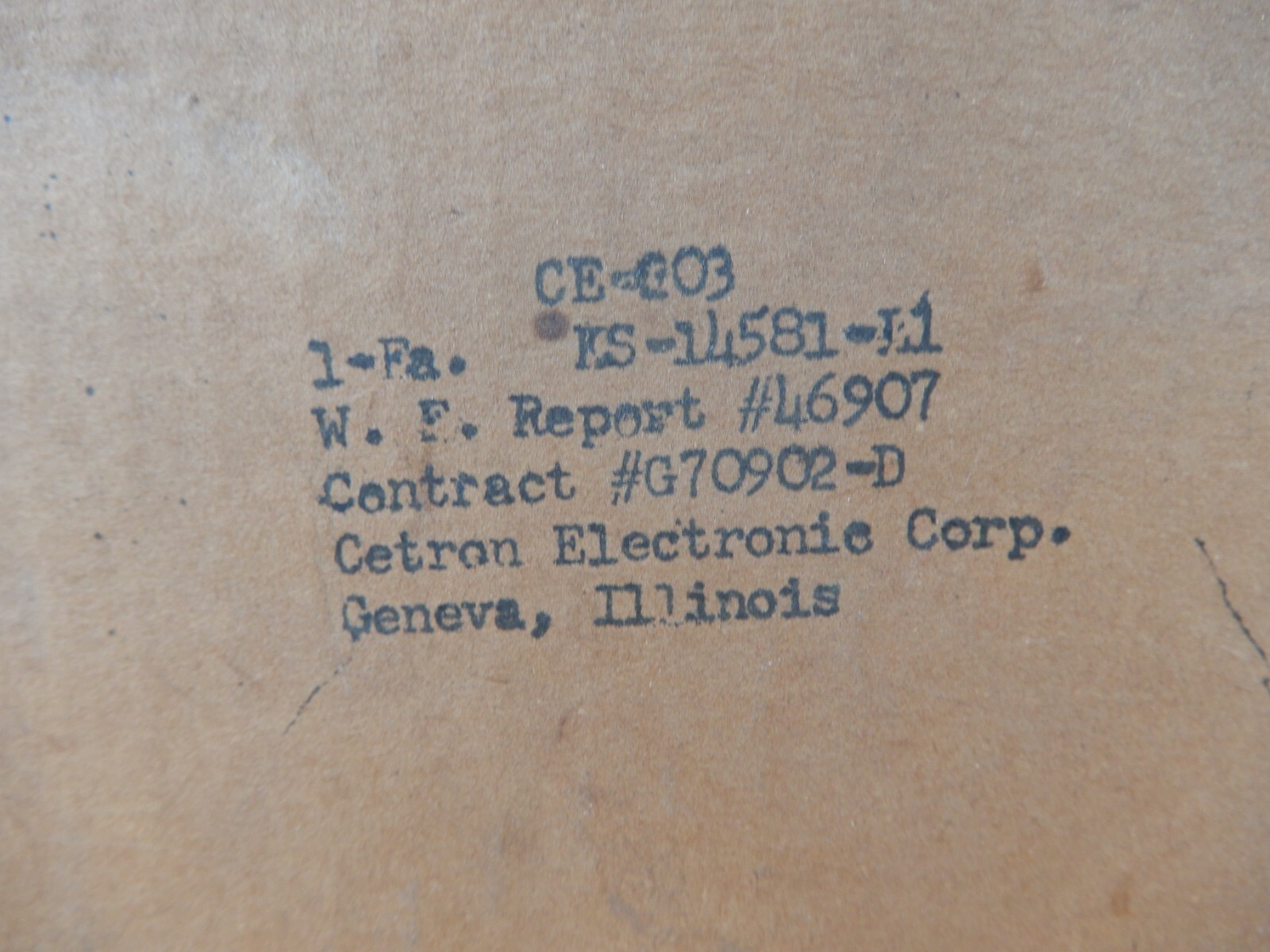 Cetron KS-14581 CE-203 Rectifier Bulb Vacuum Tube NOS
