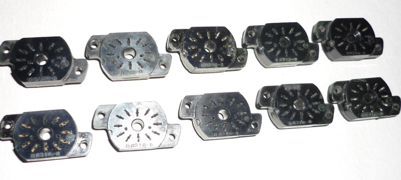 10pcs. PL31a-p / ПЛ31а-п SOCKET applied to IN-12(a,b), IN-15(a,b), IV-22 tube
