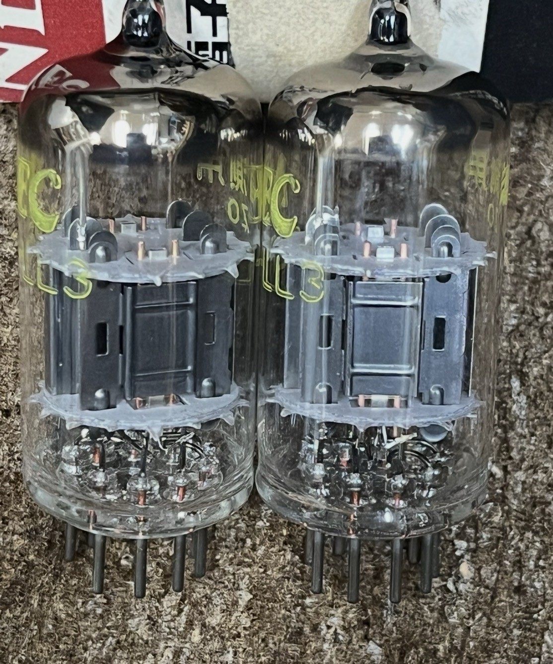 V- RARE NOS NIB PERFECT MATCH PAIR 12RLL3 12AT7 12AV7 ECC81 TUBES TRIPLE PLATES