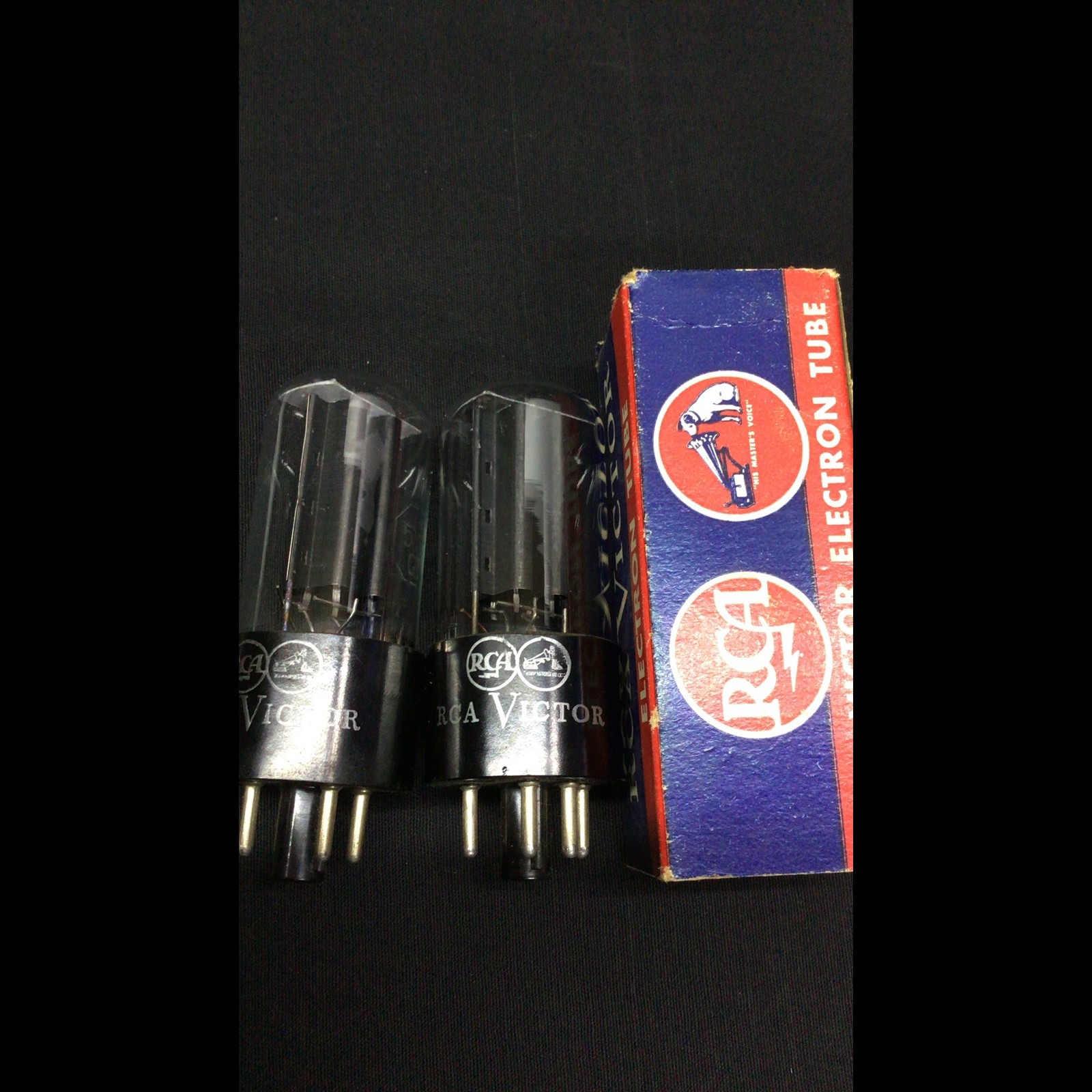 GREAT PAIR RCA Victor 5Y3GT Rectifier Radio Amplifier VACUUM TUBES Tested D.9579